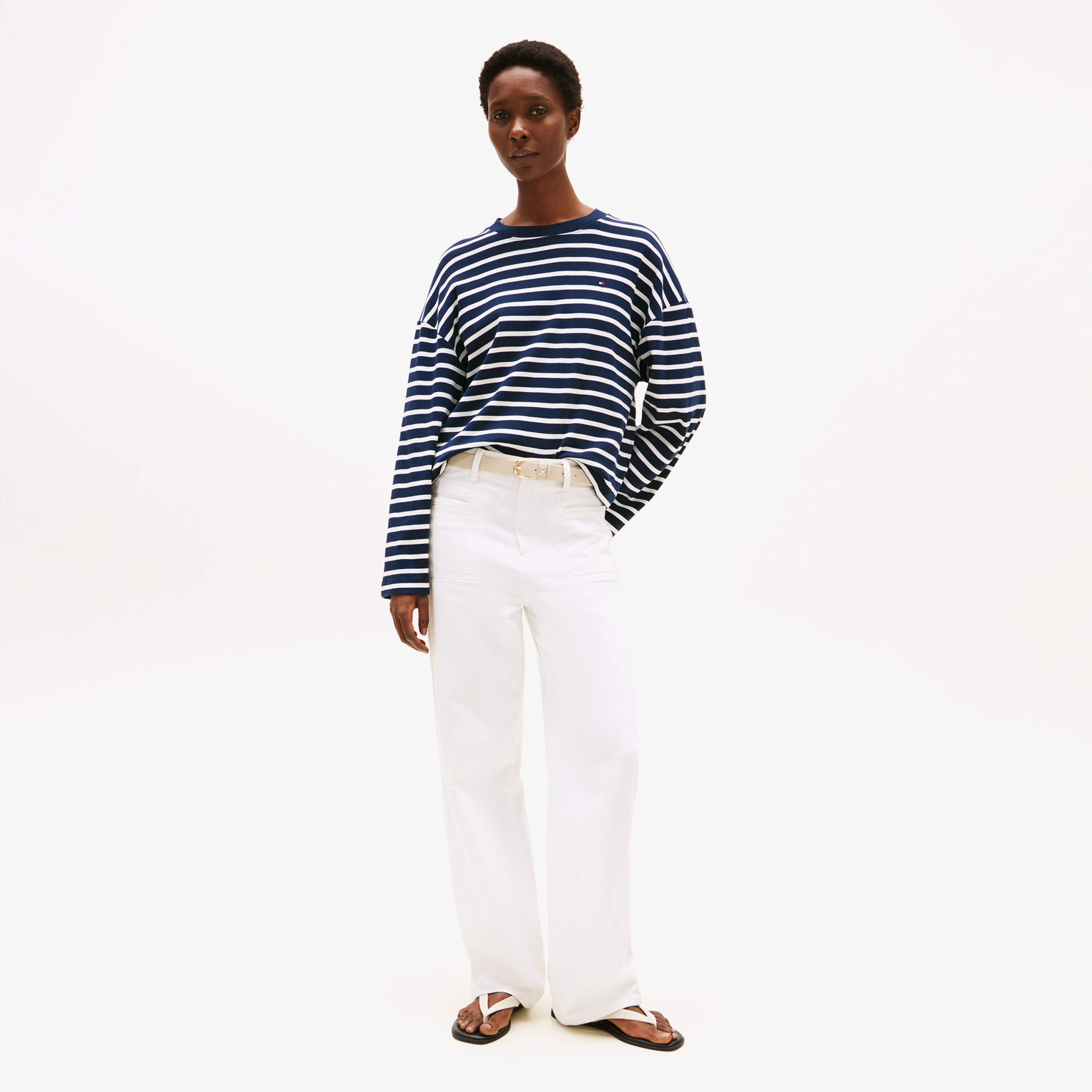 Tommy Hilfiger Modern Cody Kadın Mavi Uzun Kollu T-shirt