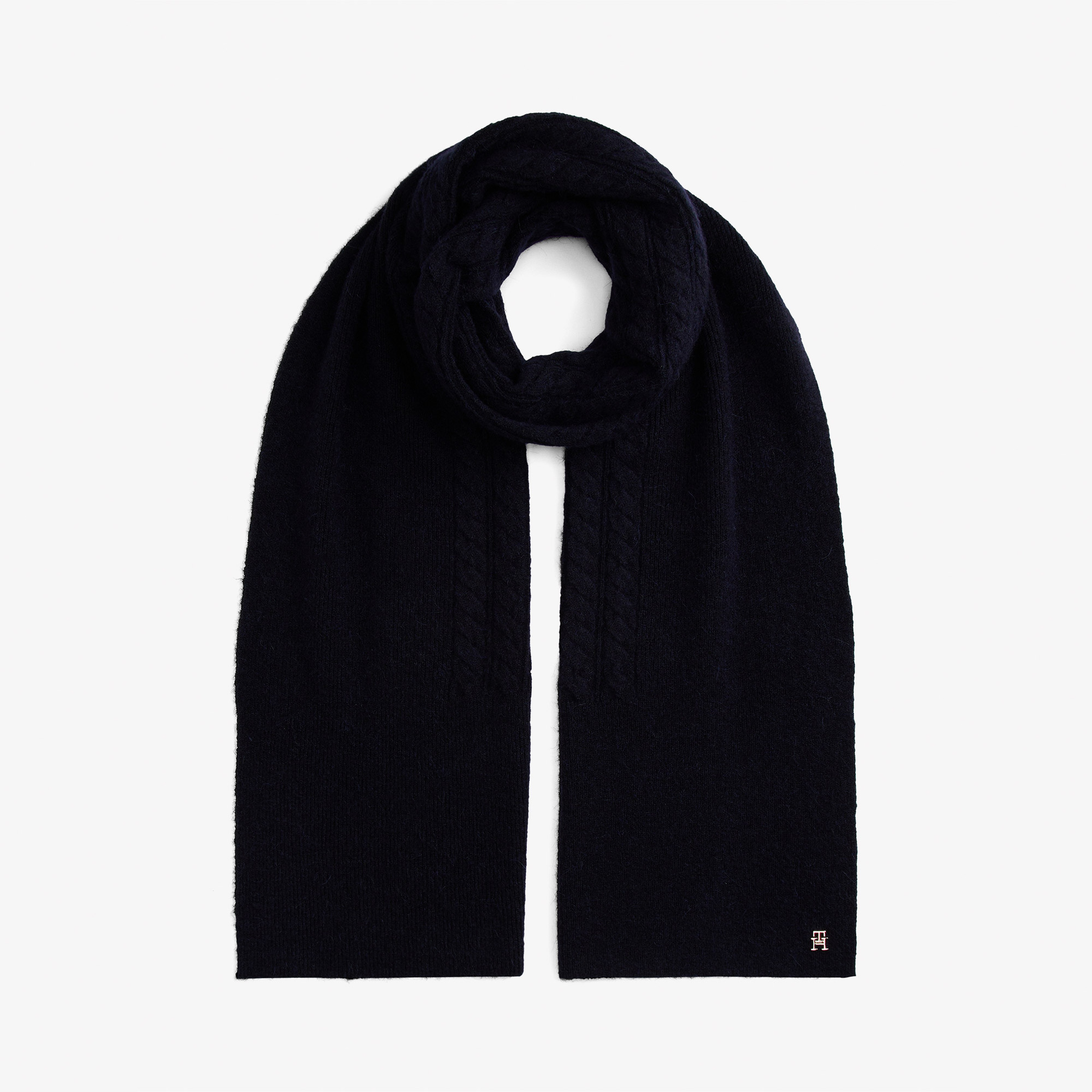 Tommy Hilfiger Elevated Chic Fluffy Kadın Mavi Şal