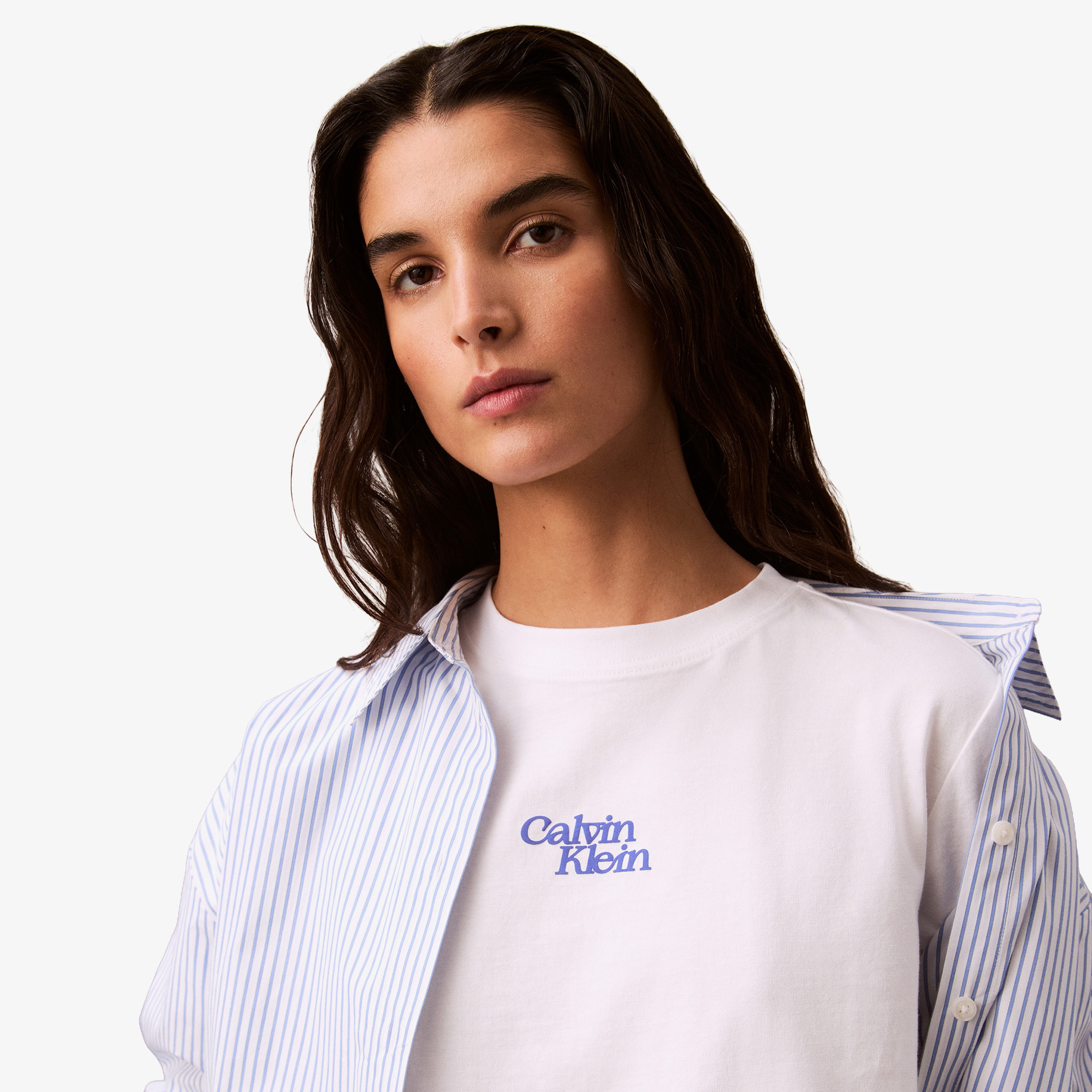 Calvin Klein Kadın Gri T-Shirt