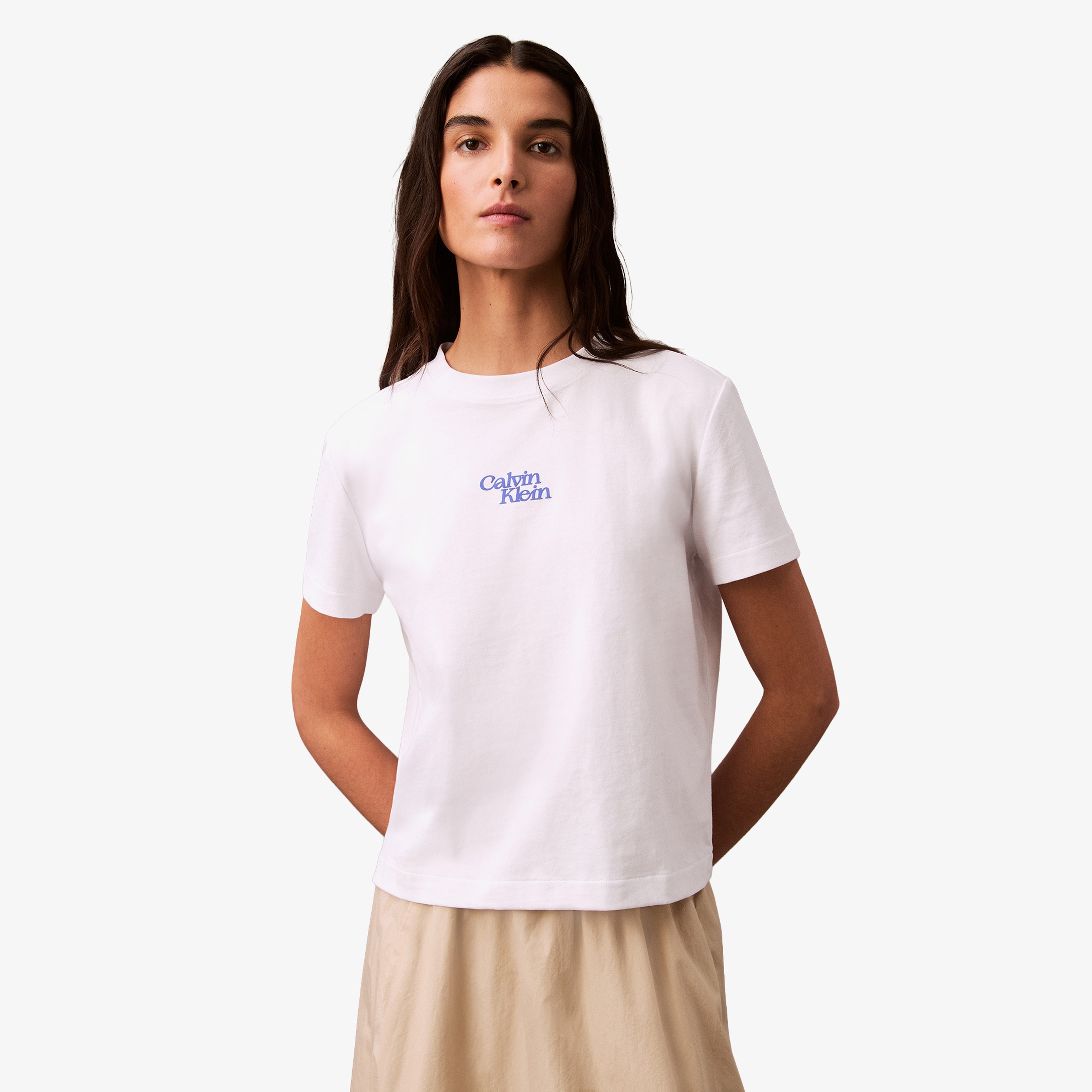 Calvin Klein Kadın Gri T-Shirt