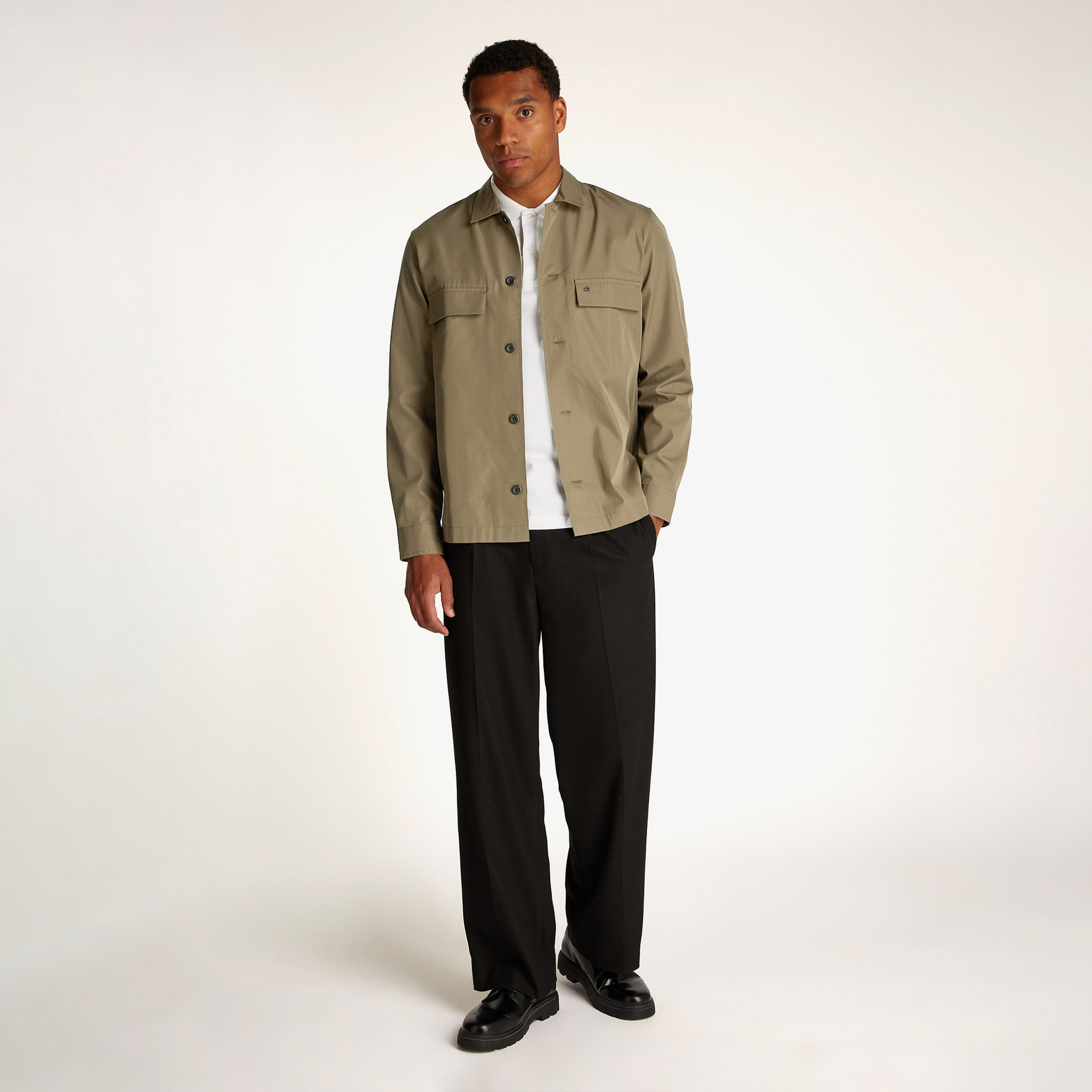 Calvin Klein Erkek Gri Gömlek