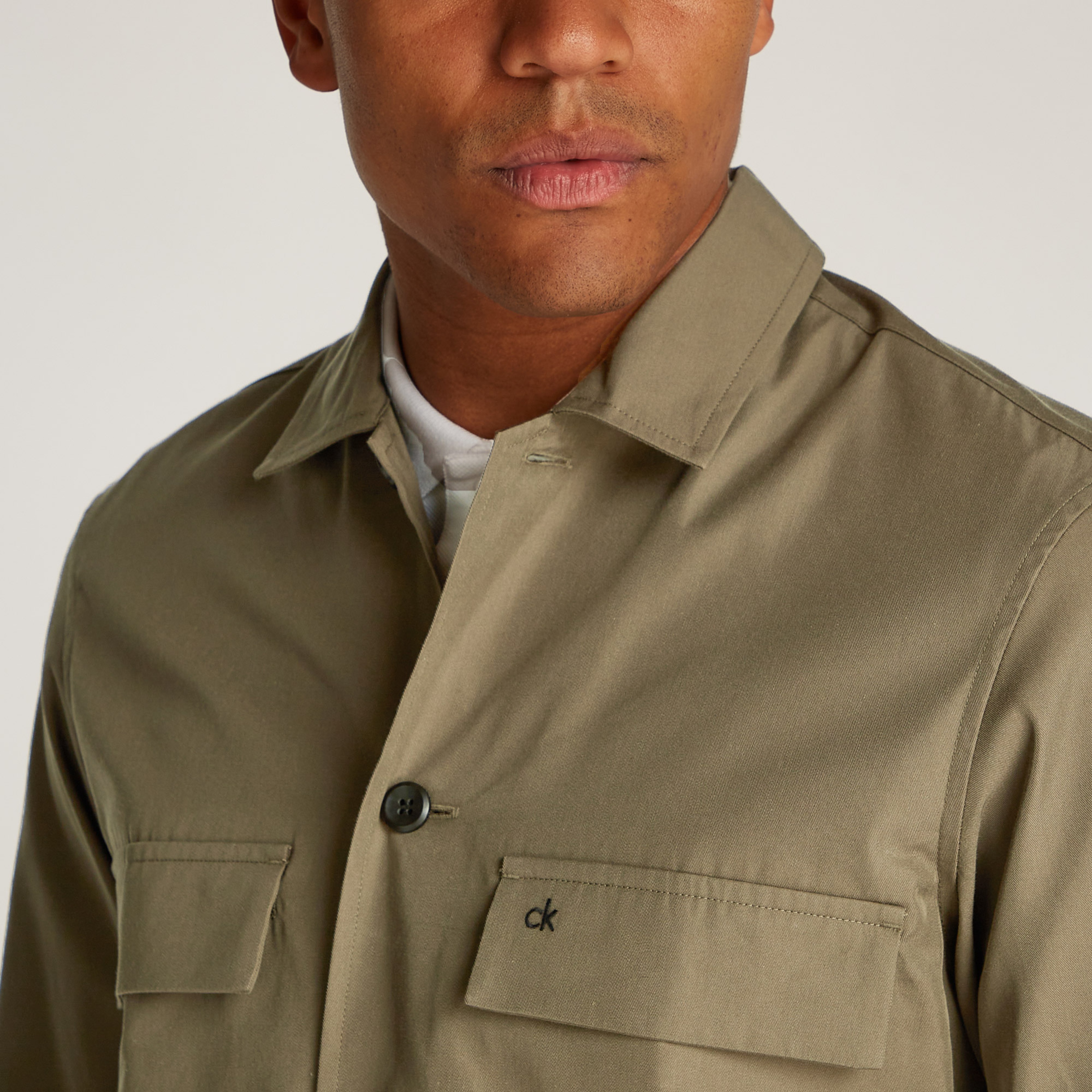 Calvin Klein Erkek Gri Gömlek