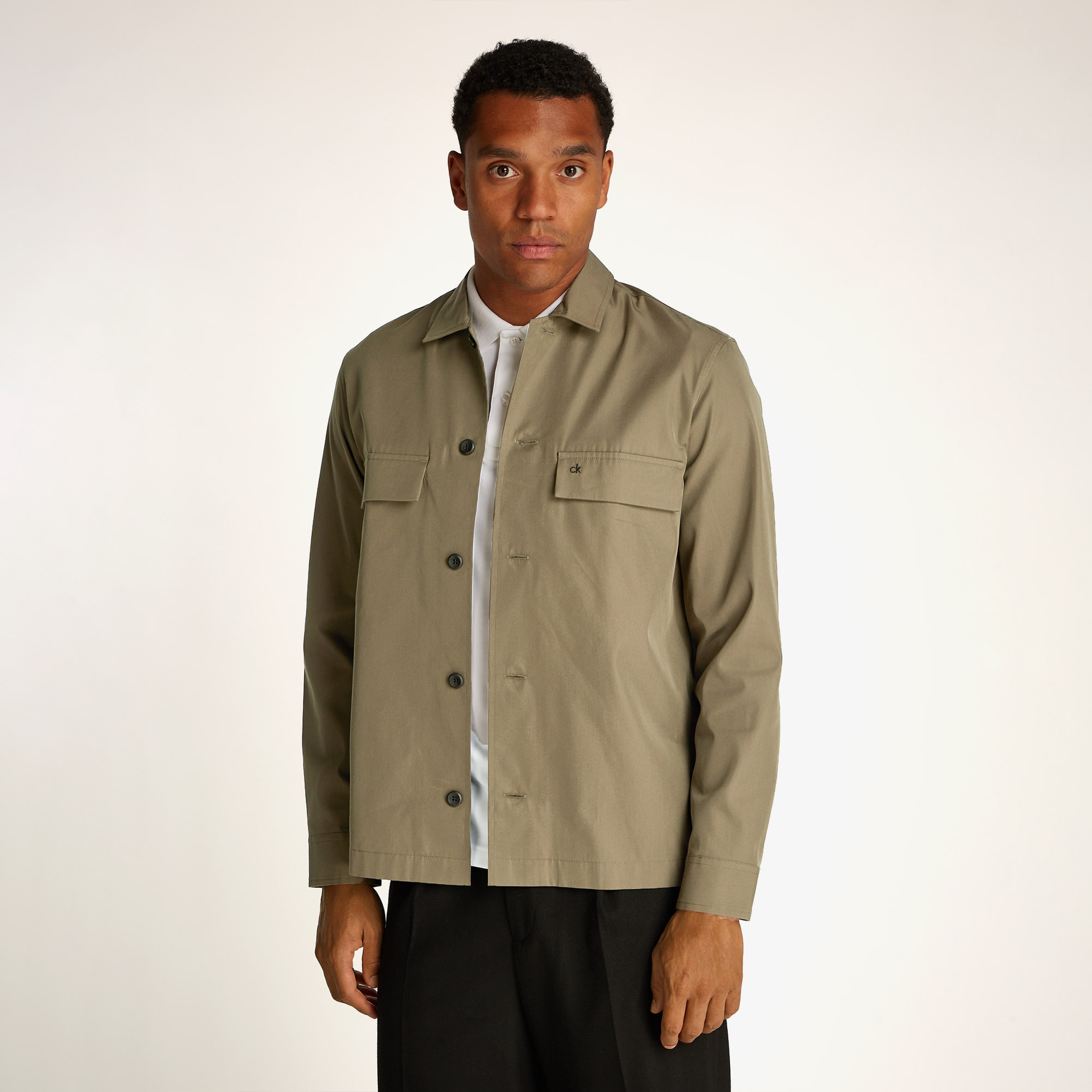 Calvin Klein Erkek Gri Gömlek