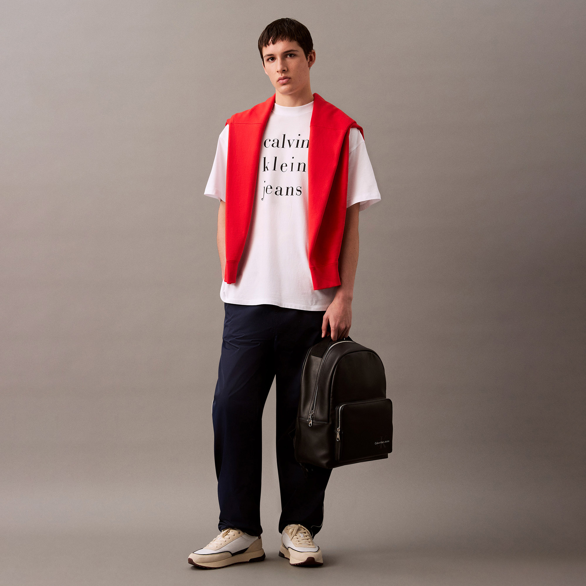 Calvin Klein Mono Logo Erkek Siyah Sırt Çantası