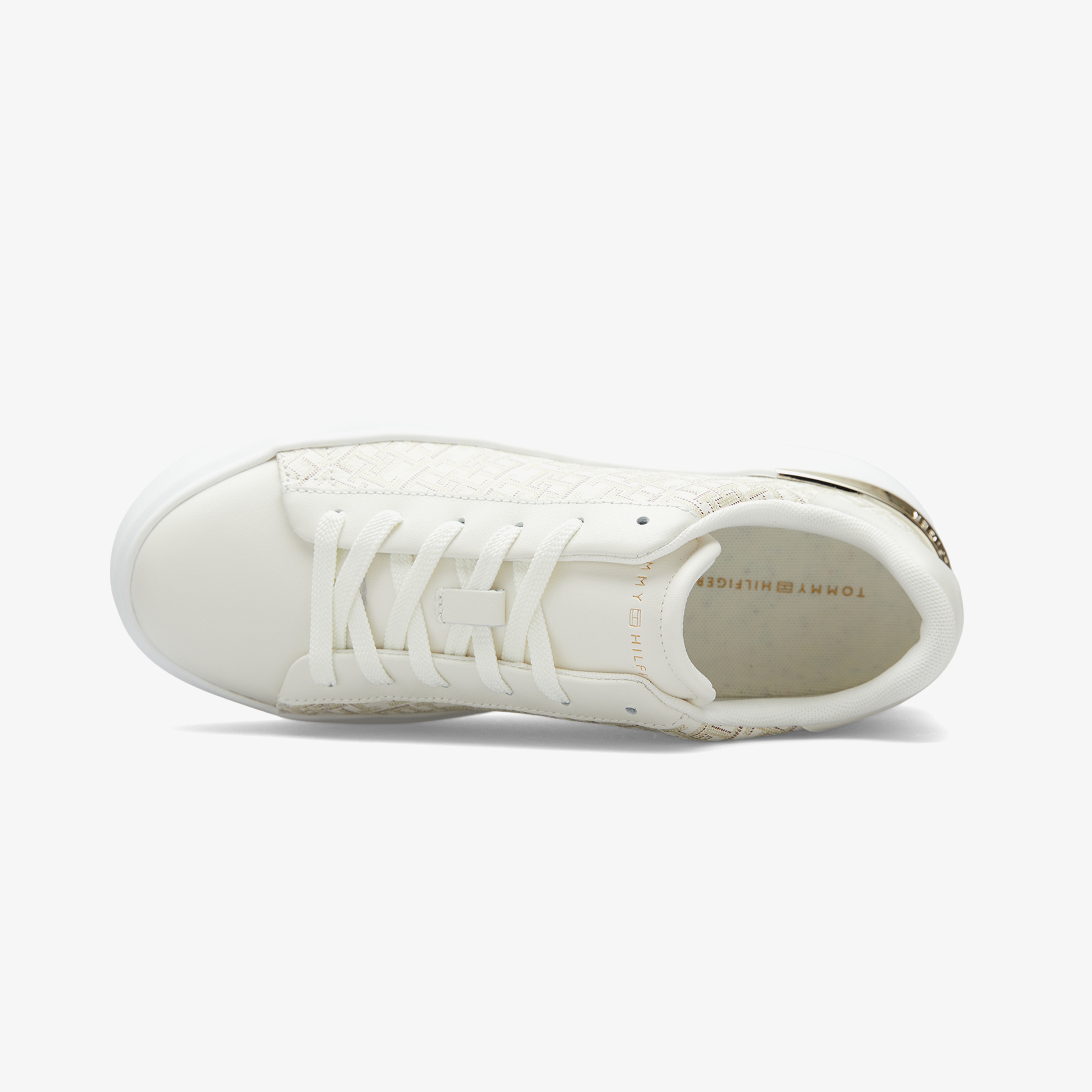 Tommy Hilfiger Monogram Platform Kadın Beyaz Sneaker