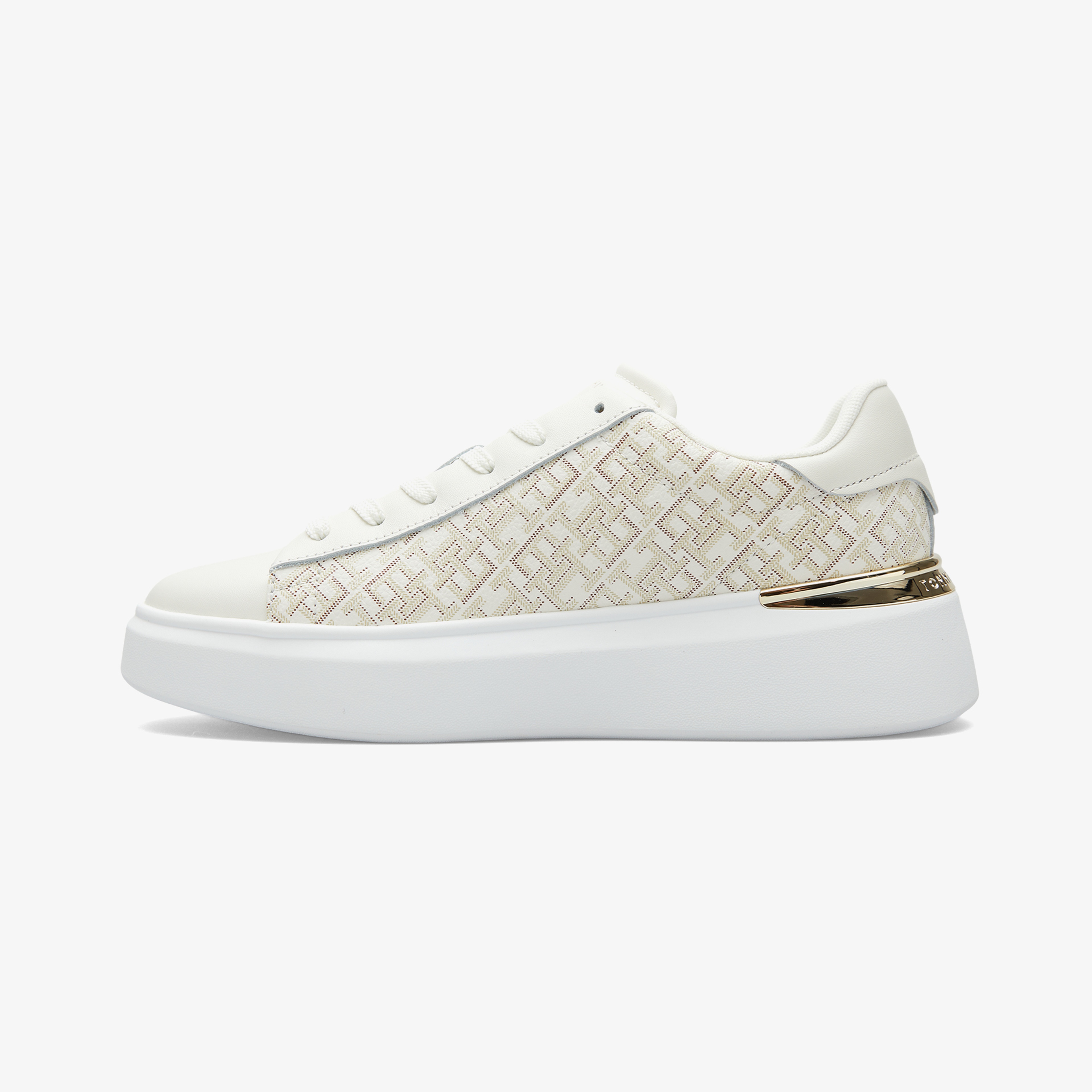 Tommy Hilfiger Monogram Platform Kadın Beyaz Sneaker