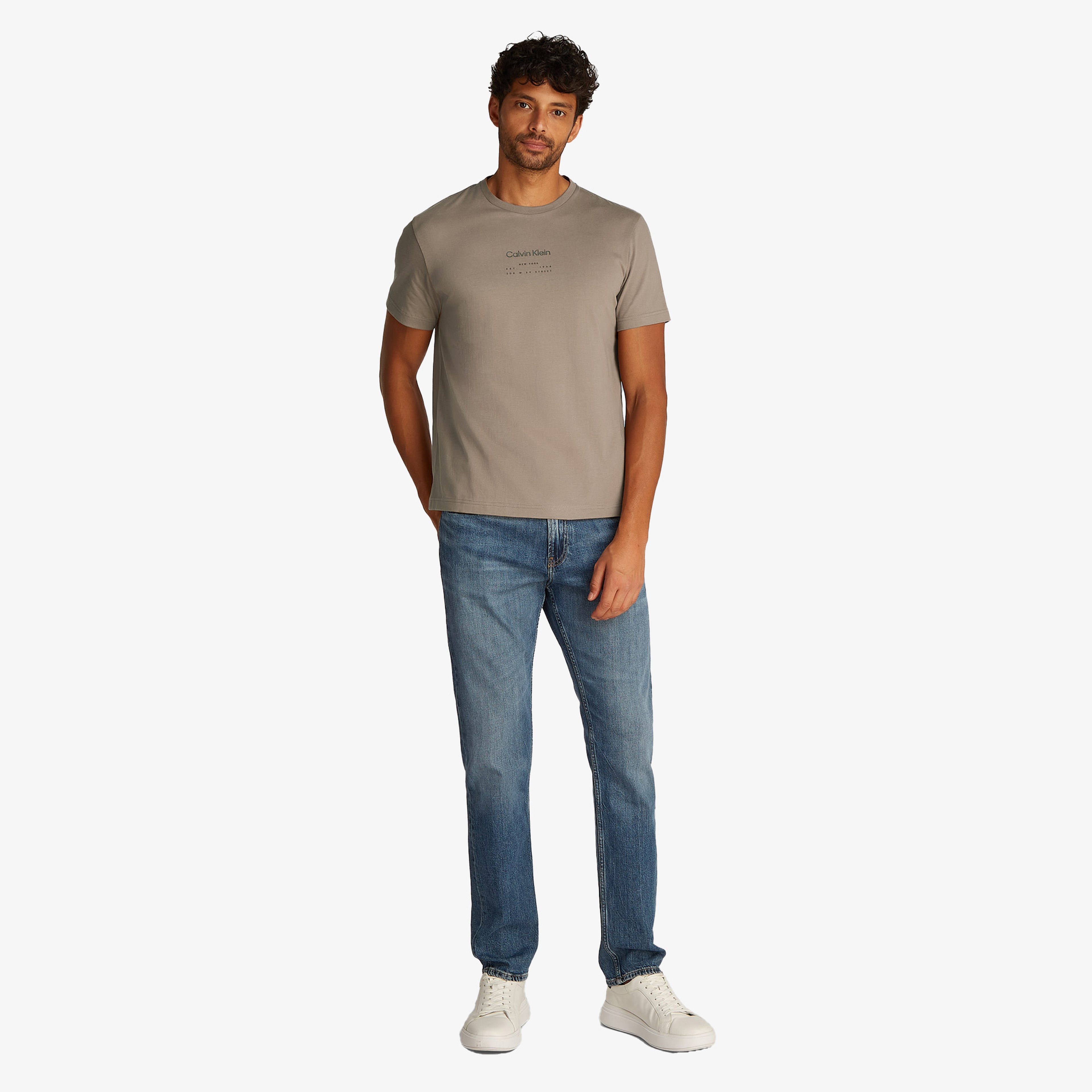 Calvin Klein Erkek Gri T-Shirt