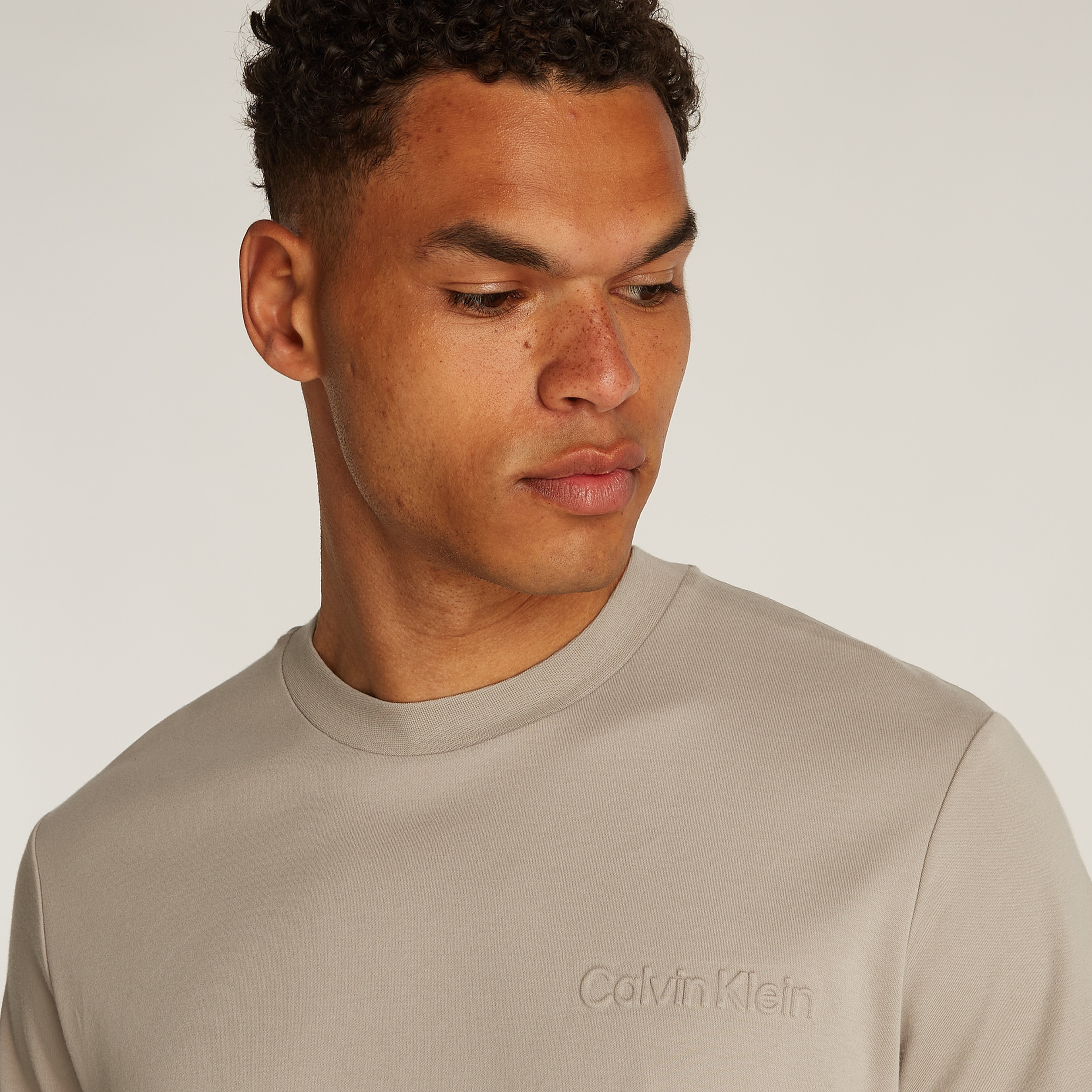 Calvin Klein Erkek Haki T-Shirt