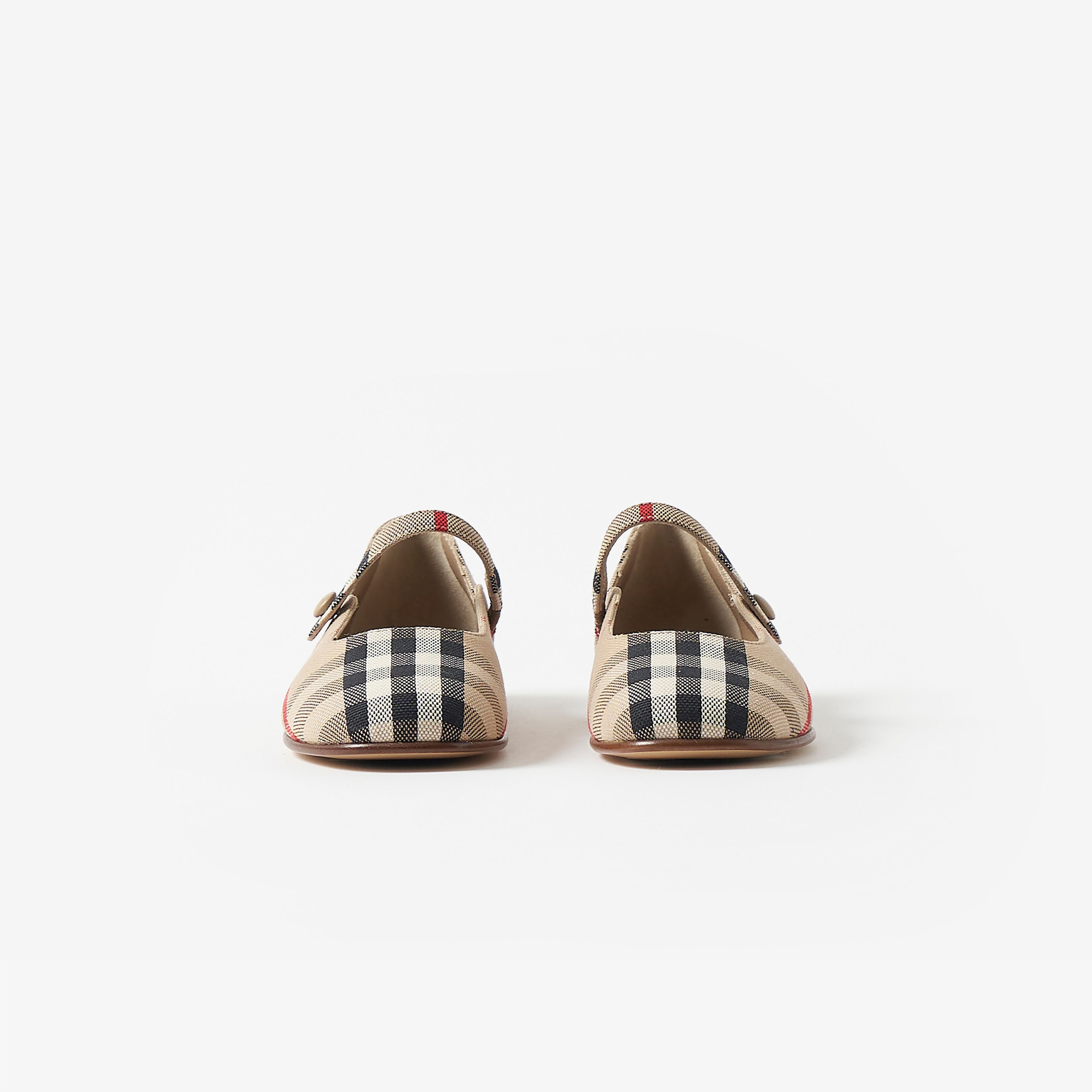 Burberry Seth Chk Mary Jane Flats Çocuk Bej Babet