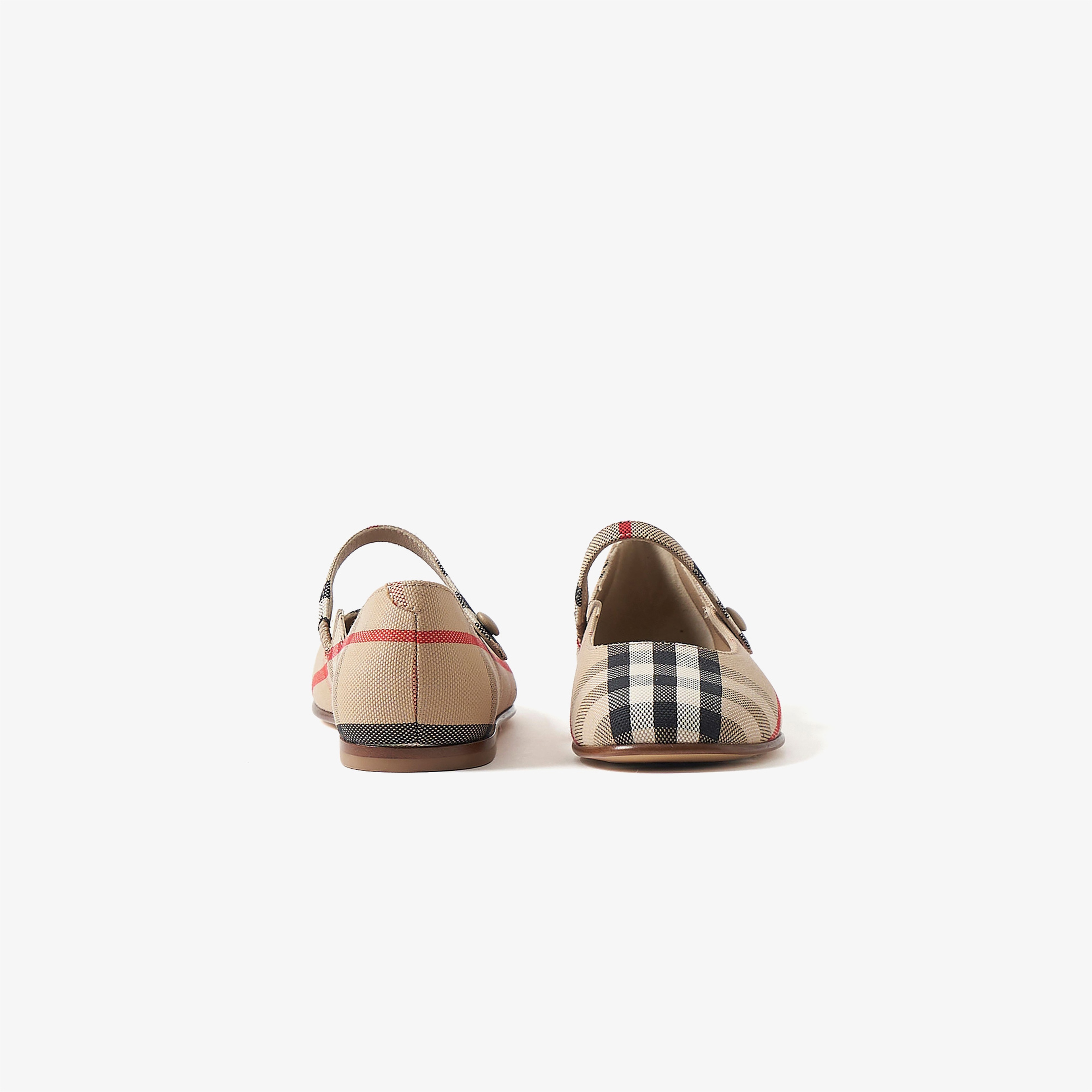 Burberry Seth Chk Mary Jane Flats Çocuk Bej Babet