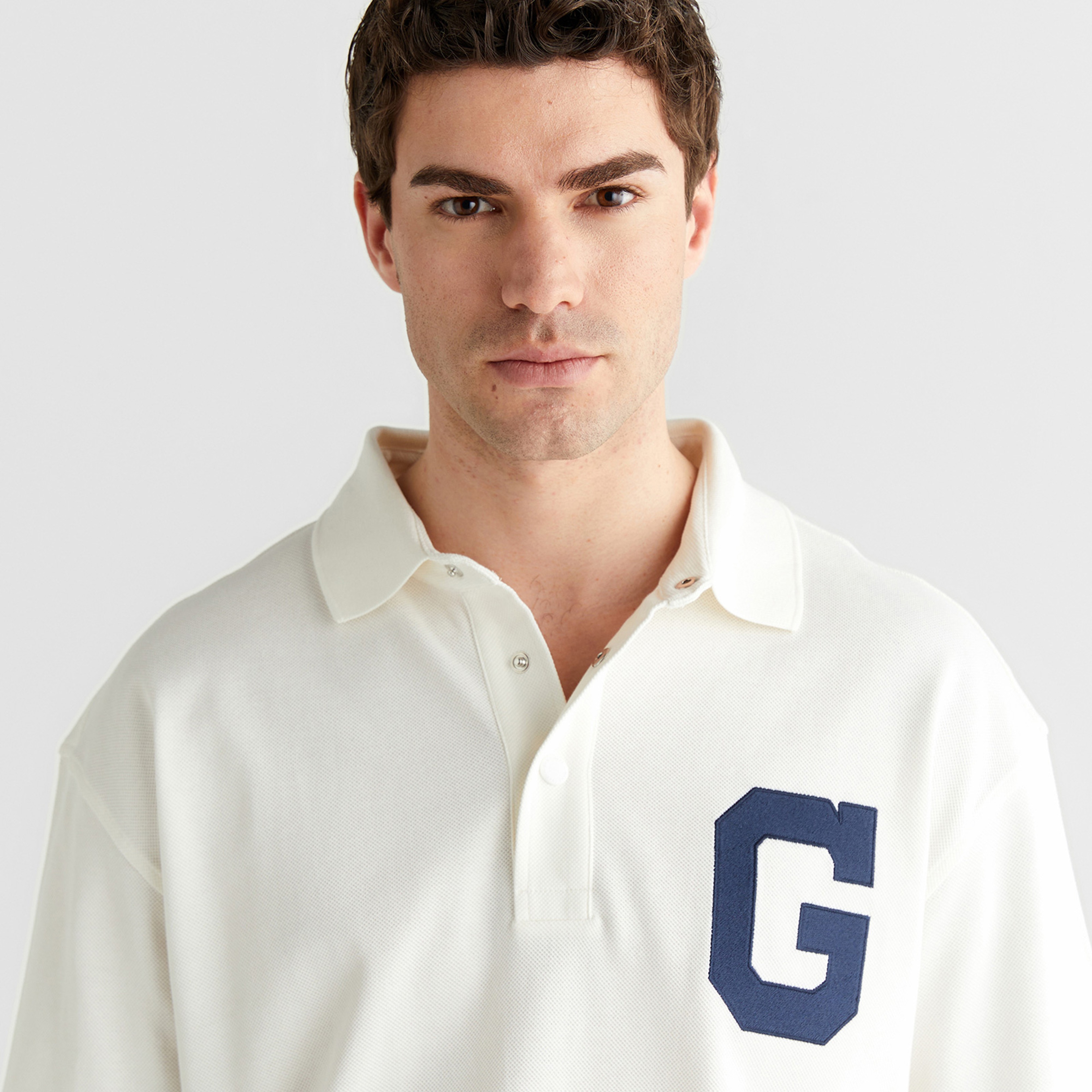 GANT Erkek Krem Regular Fit Logolu Polo