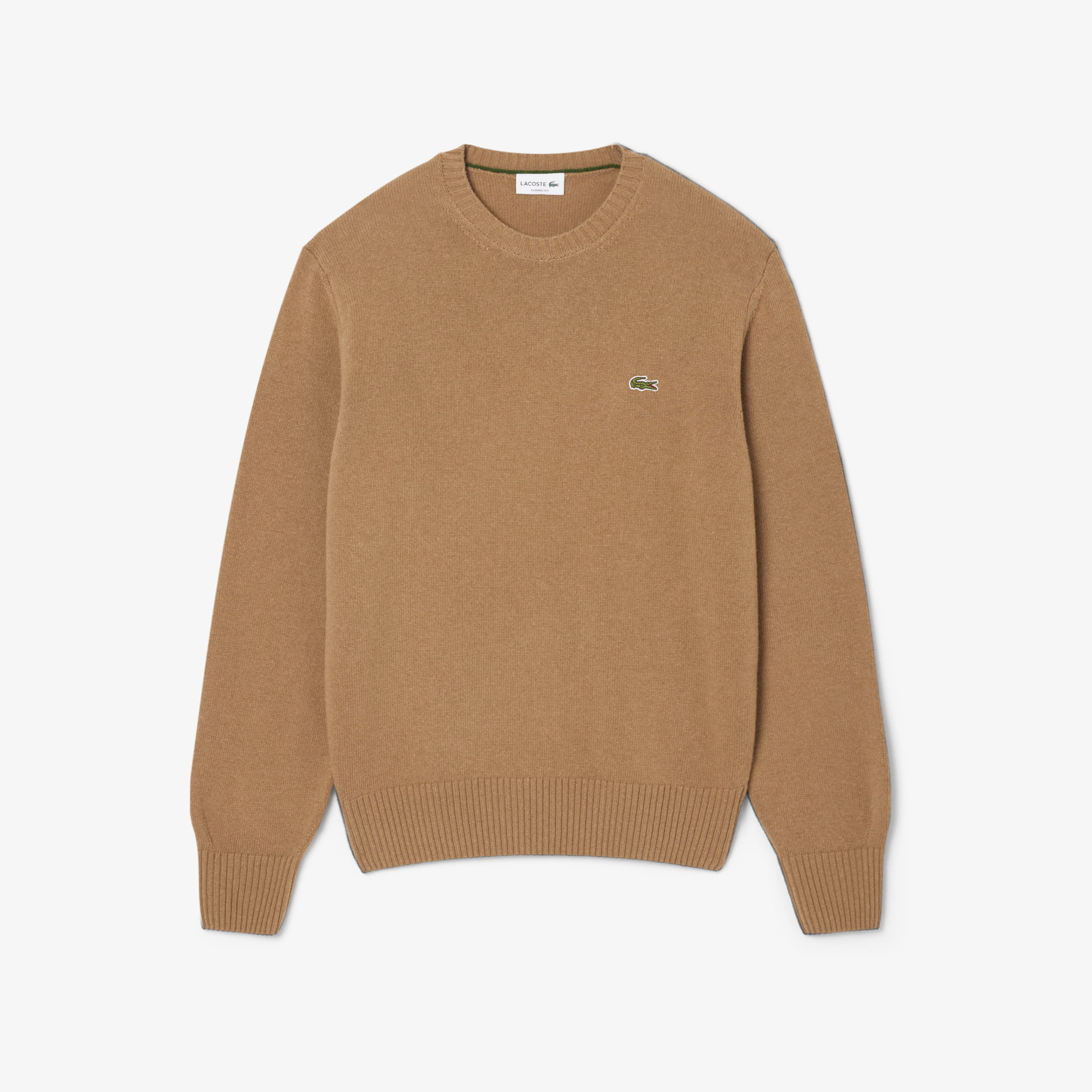 Carded Wool Crew Neck Sweater