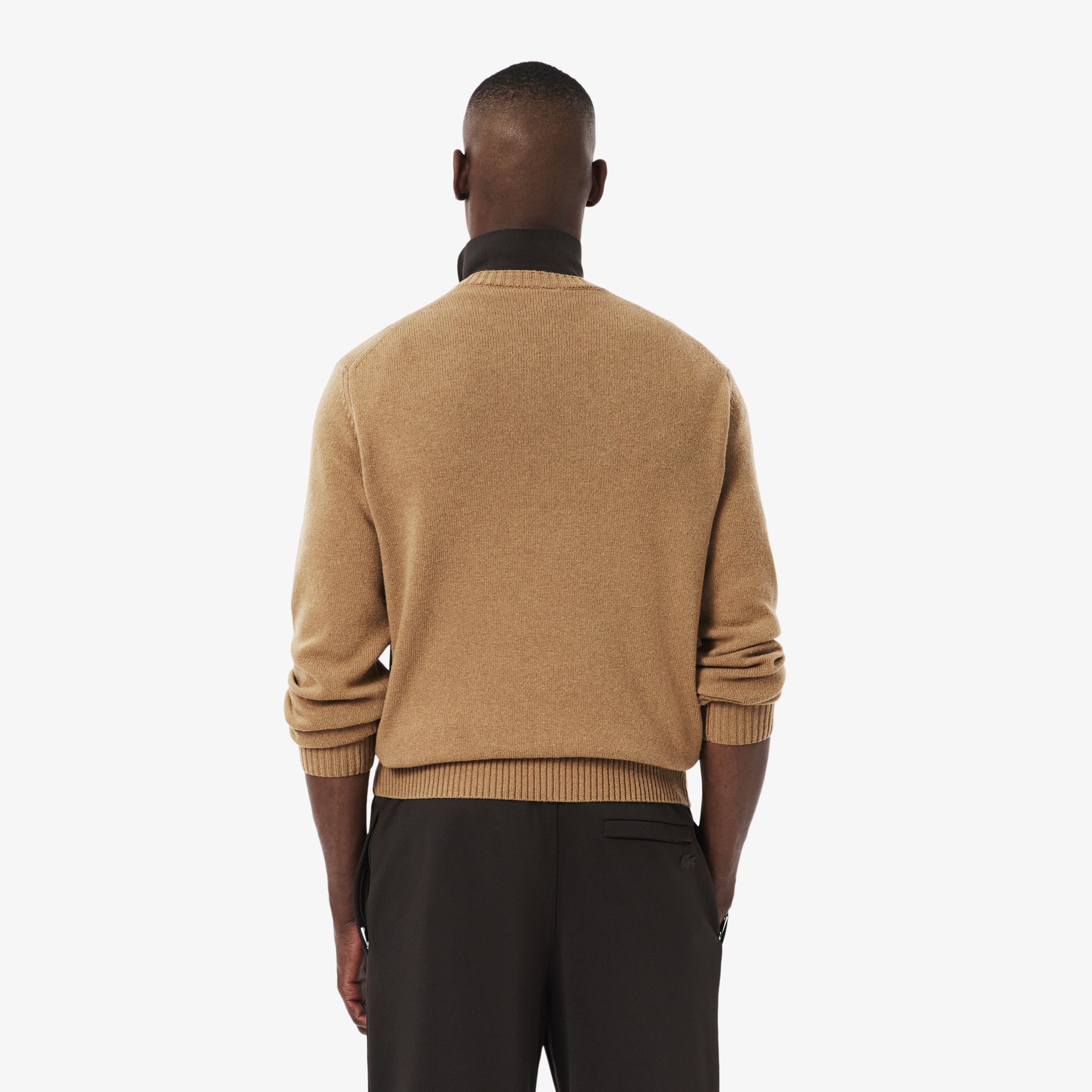 Carded Wool Crew Neck Sweater