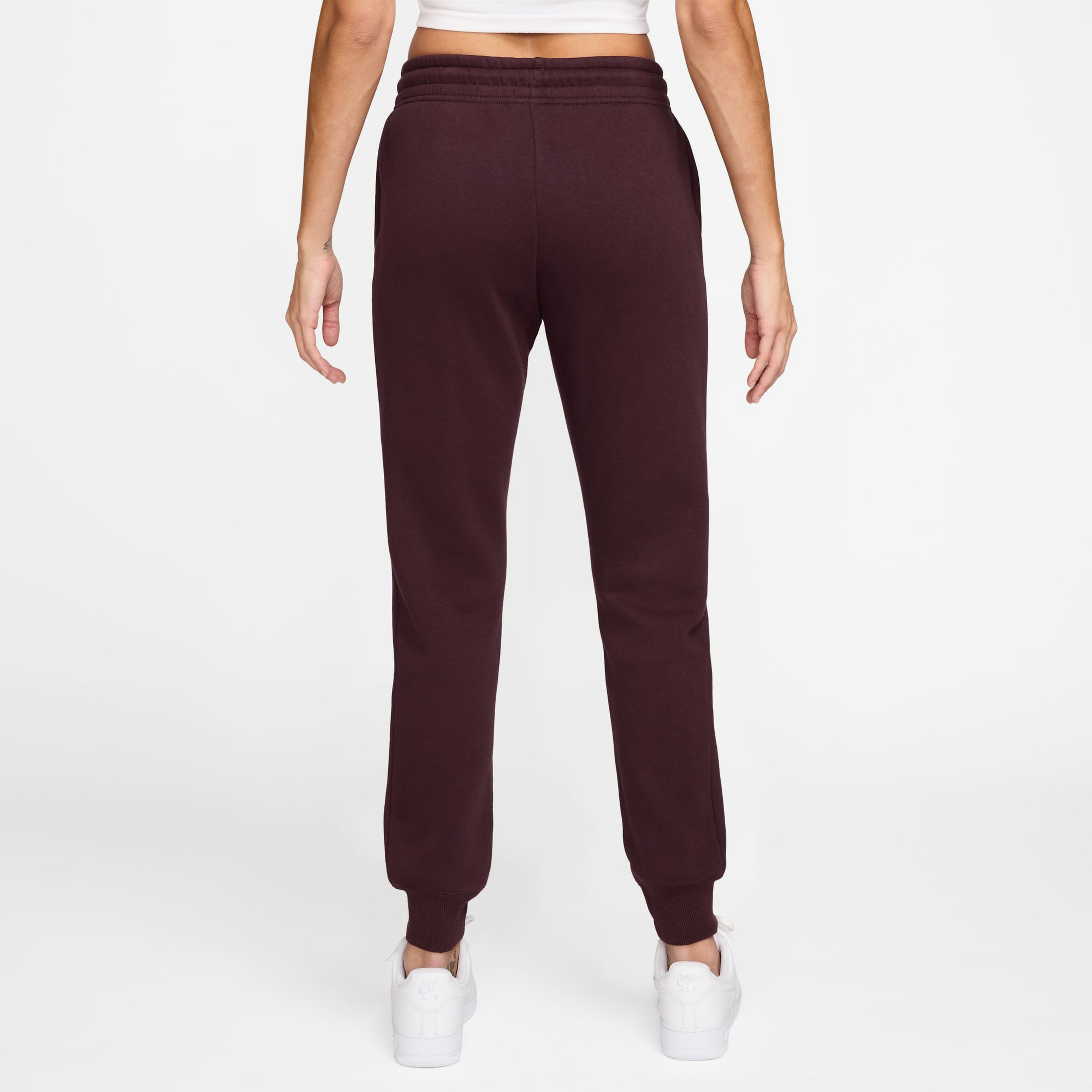 Nike Phoenix Fleece MR Kadın Bordo Eşofman Altı