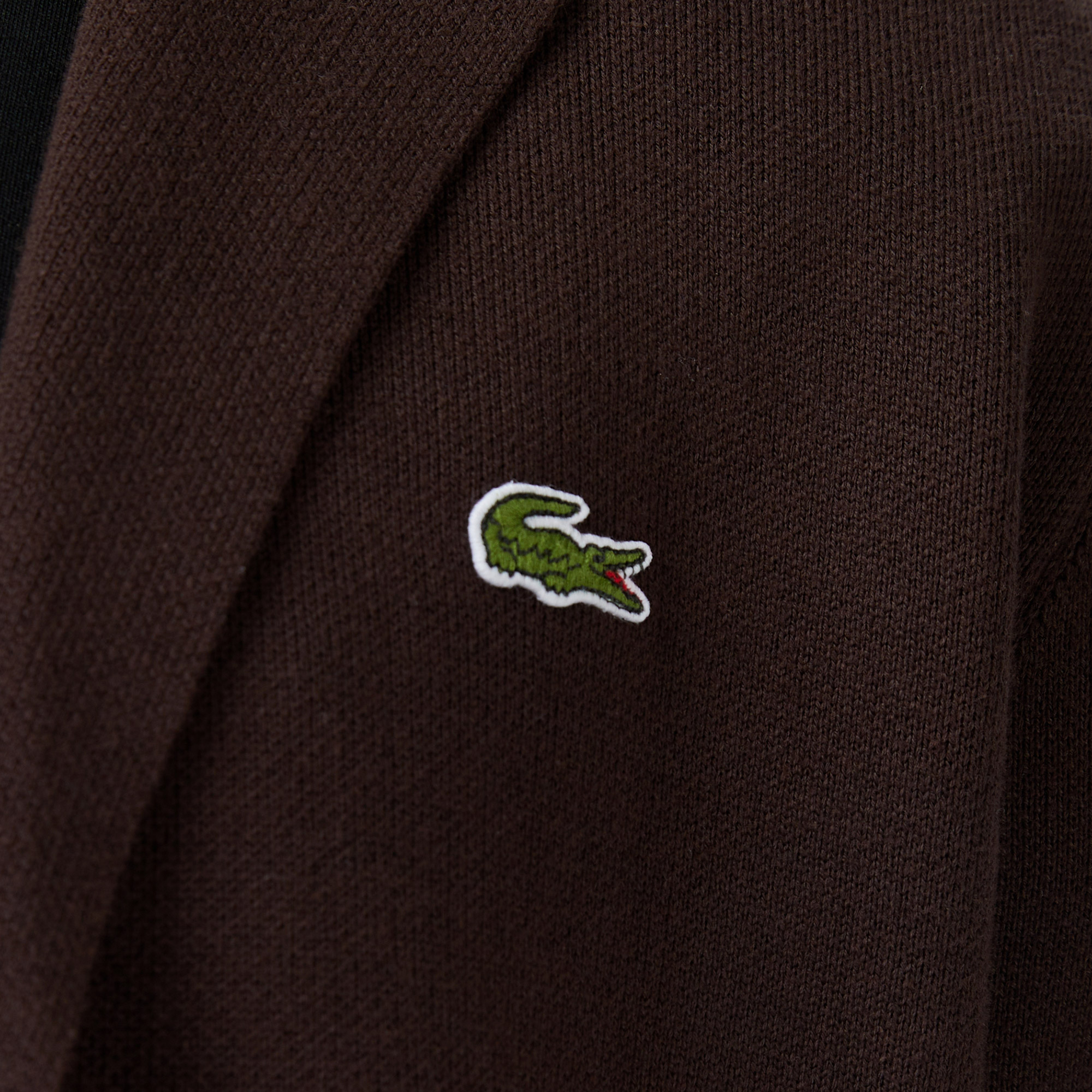 Lacoste Erkek Classic Fit V Yaka Kahverengi Kazak