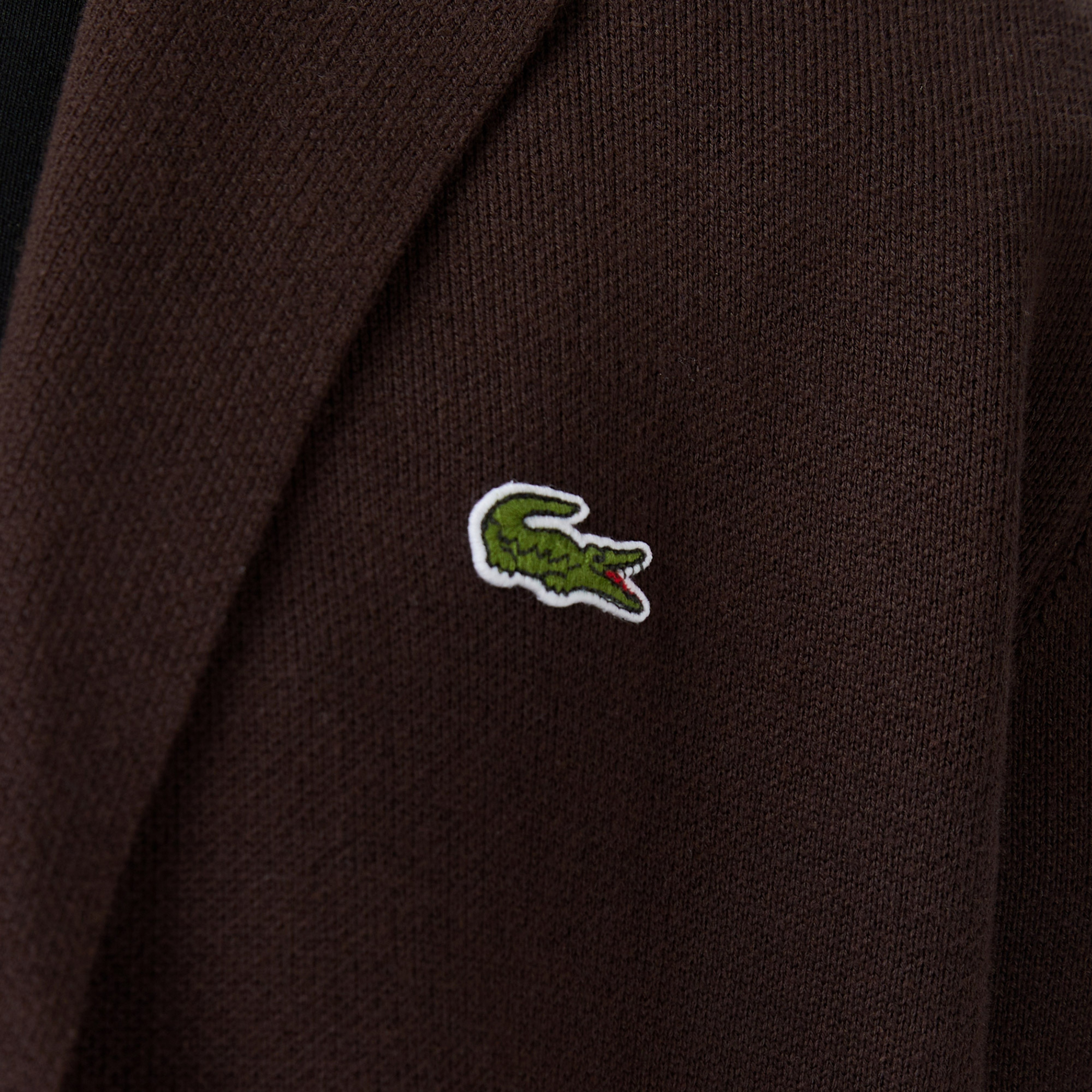 Lacoste Erkek Classic Fit V Yaka Kahverengi Kazak