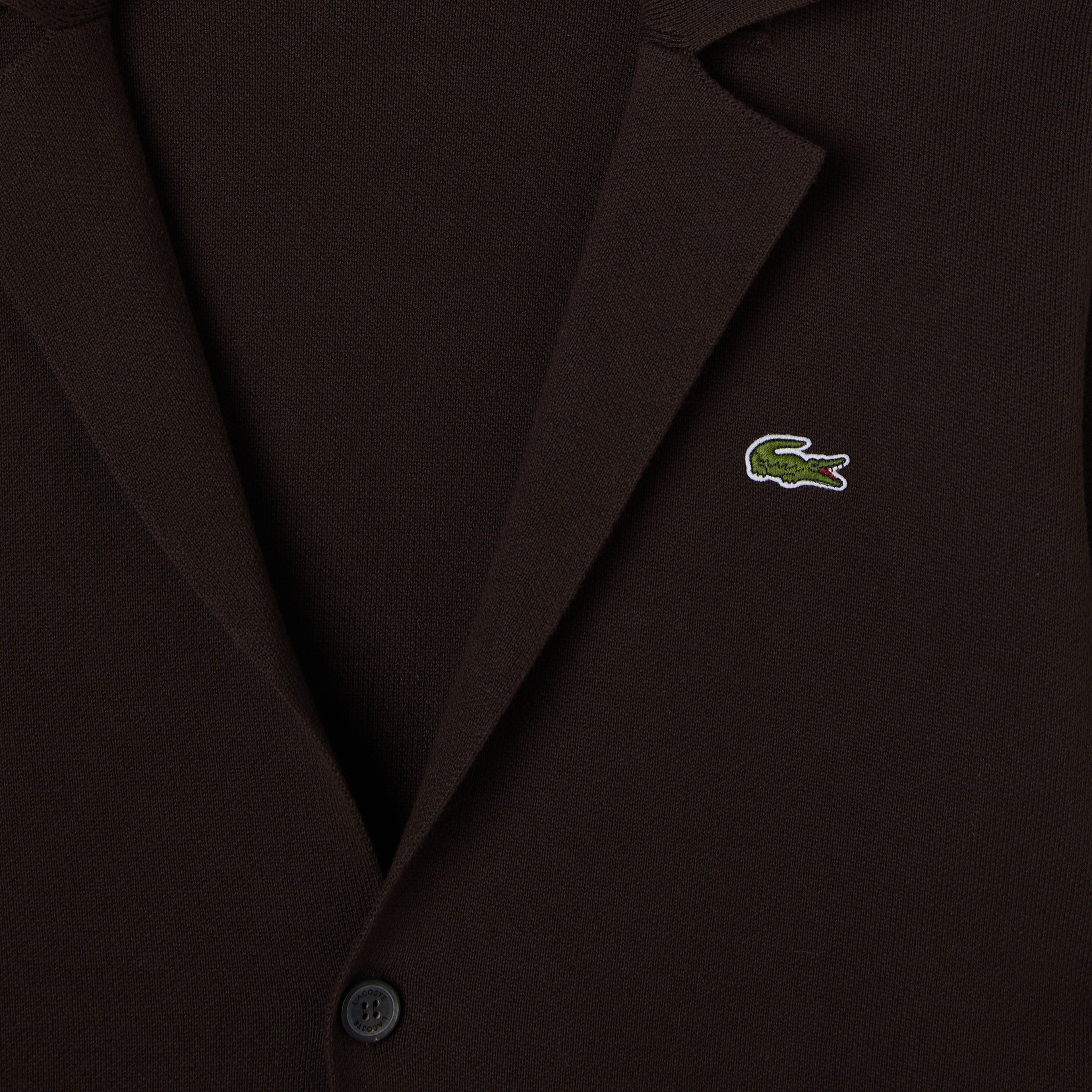 Lacoste Erkek Classic Fit V Yaka Kahverengi Kazak