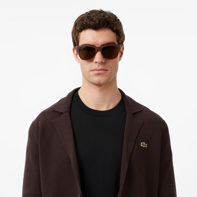 Lacoste Erkek Classic Fit V Yaka Kahverengi Kazak