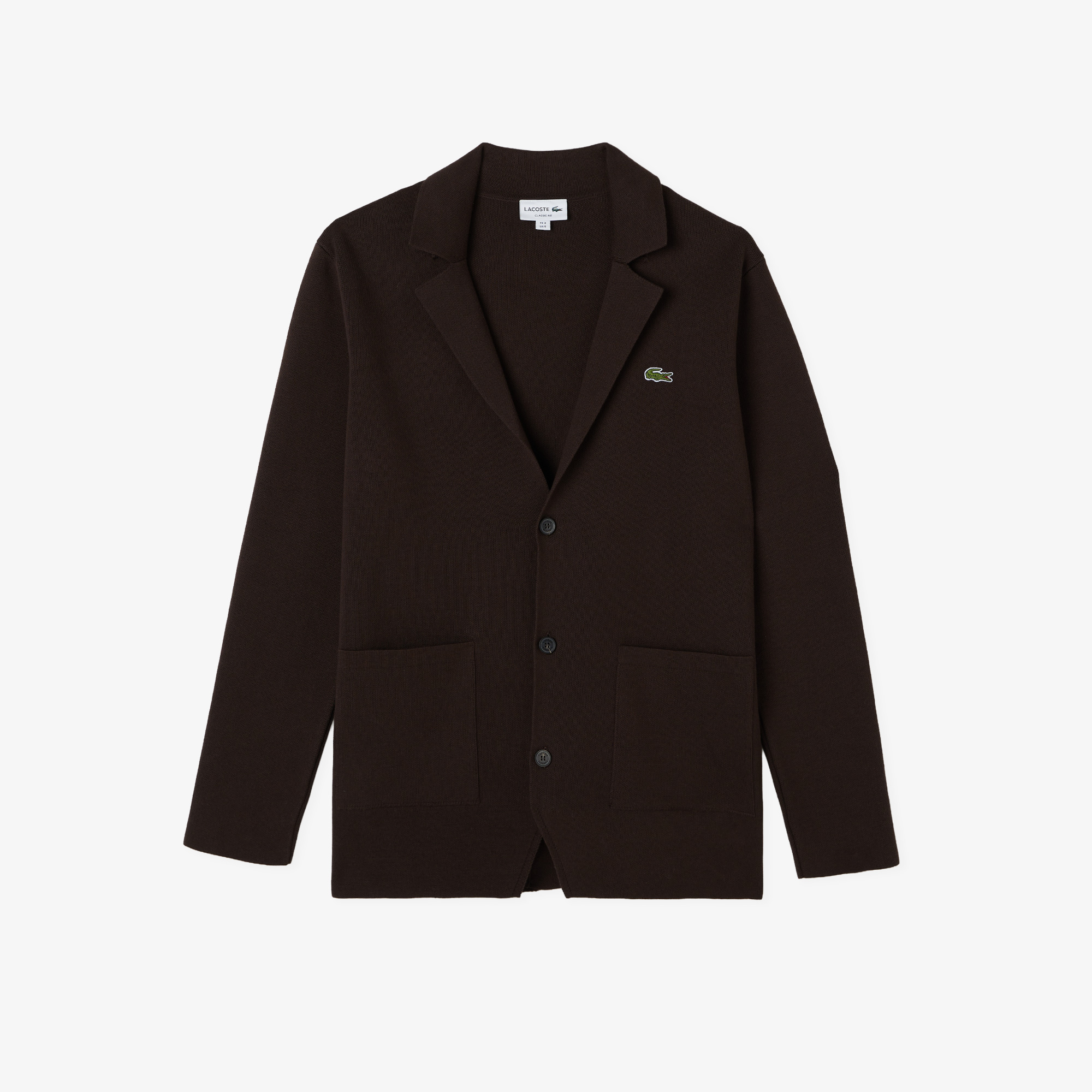 Lacoste Erkek Classic Fit V Yaka Kahverengi Kazak