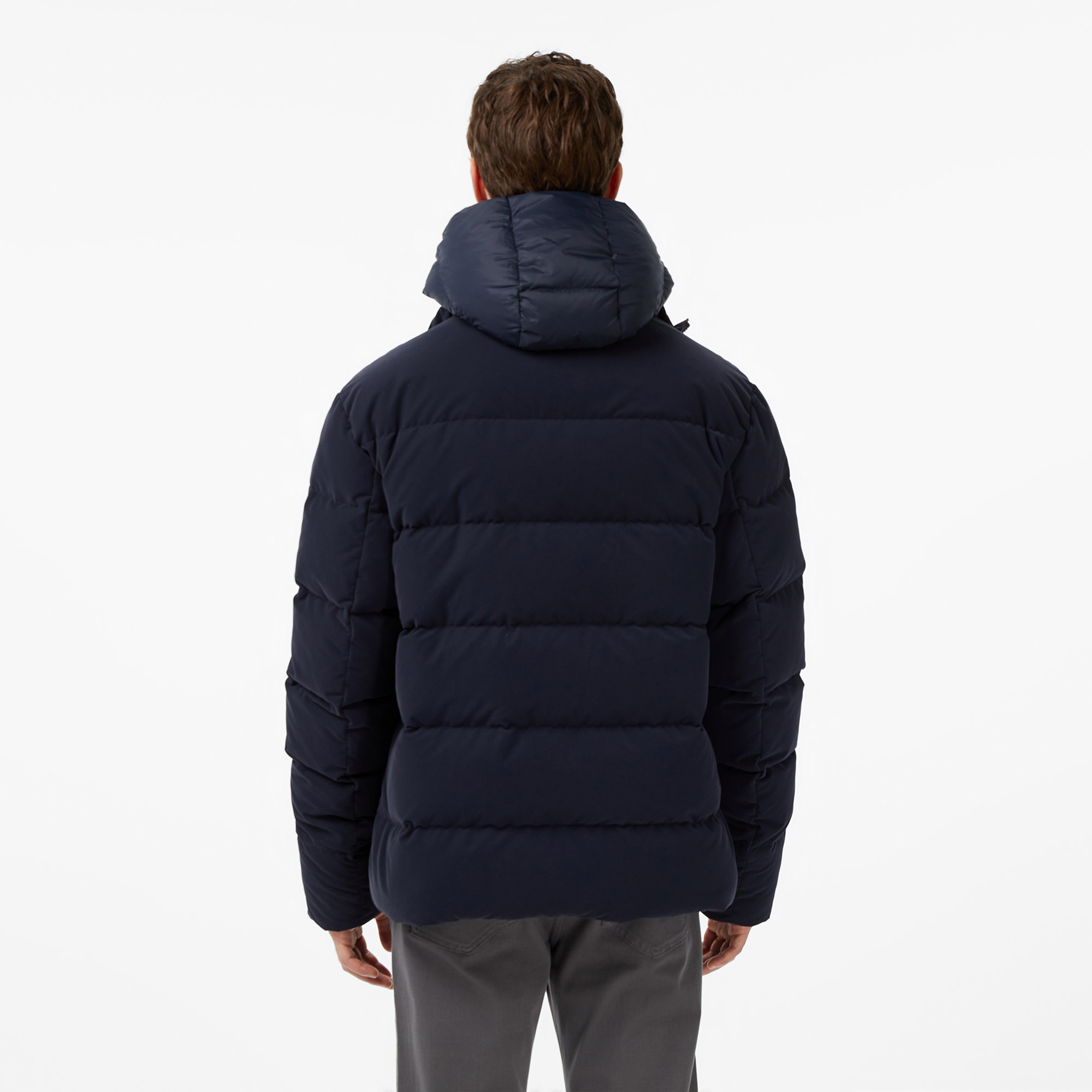 Lacoste Erkek Kapüşonlu Lacivert Mont