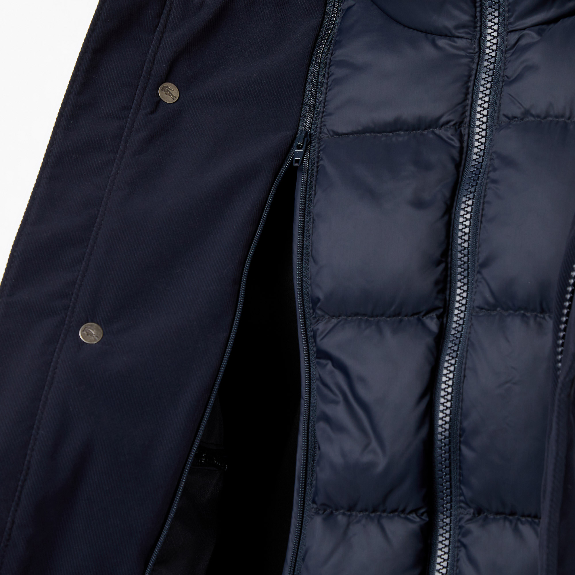 Lacoste Erkek Kapüşonlu Lacivert Mont