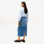 Tommy Hilfiger Denim Lana Midi Kadın Mavi Etek