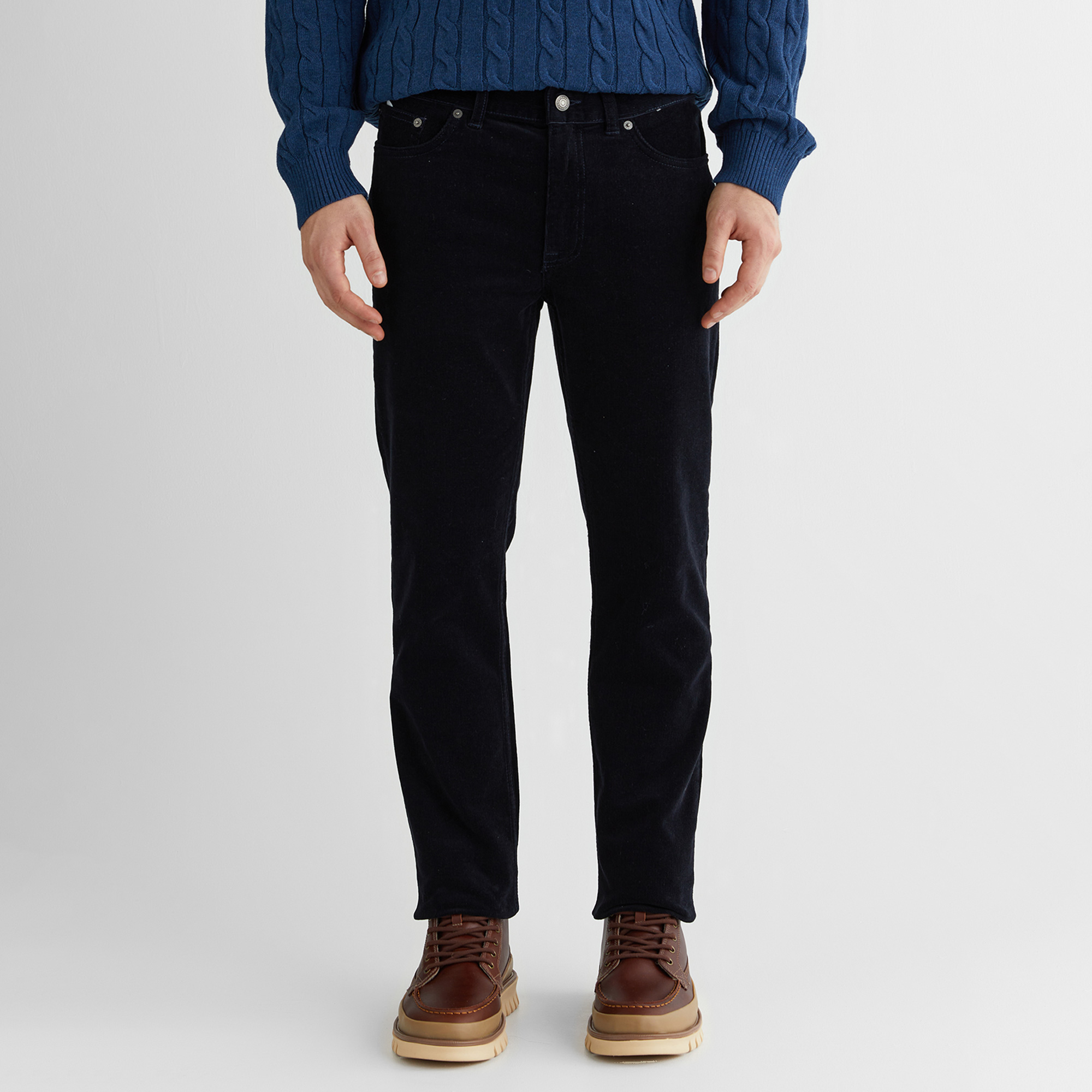 GANT Erkek Lacivert Regular Fit Kadife Pantolon