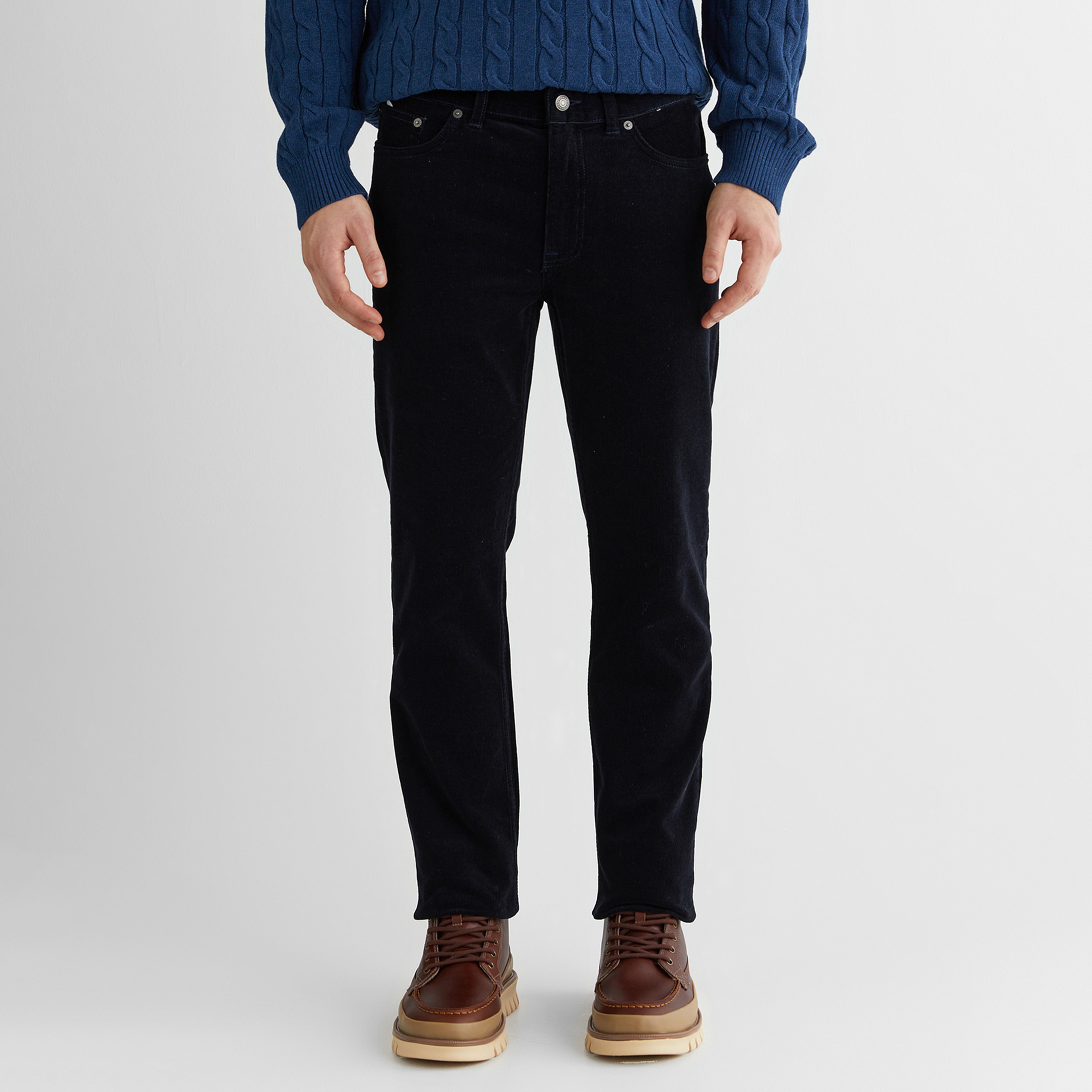 GANT Erkek Lacivert Regular Fit Kadife Pantolon