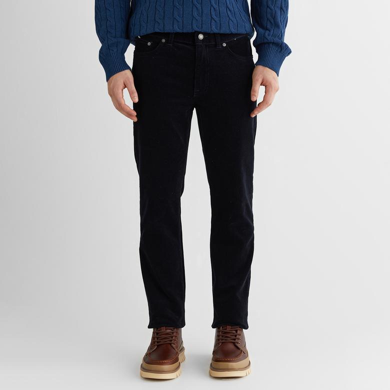 GANT Erkek Lacivert Regular Fit Kadife Pantolon