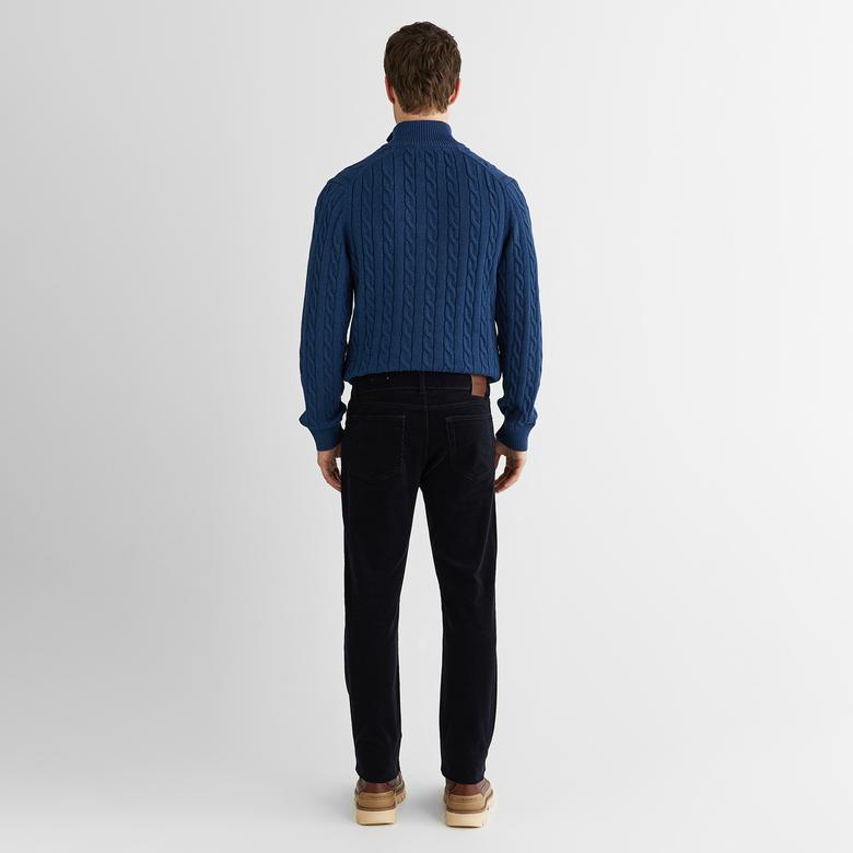 GANT Erkek Lacivert Regular Fit Kadife Pantolon