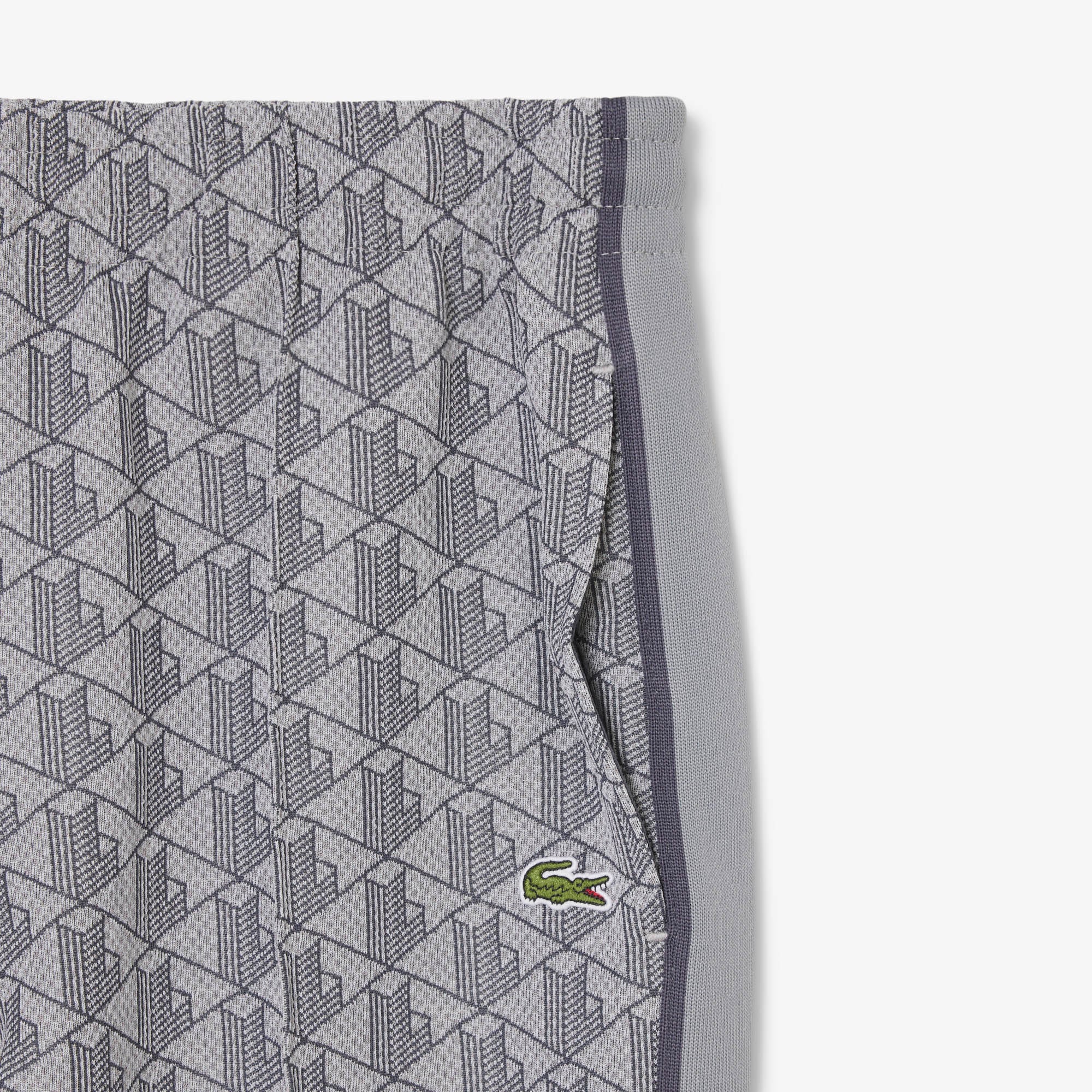 Erkek Regular Fit Monogram Gri Eşofman Altı
