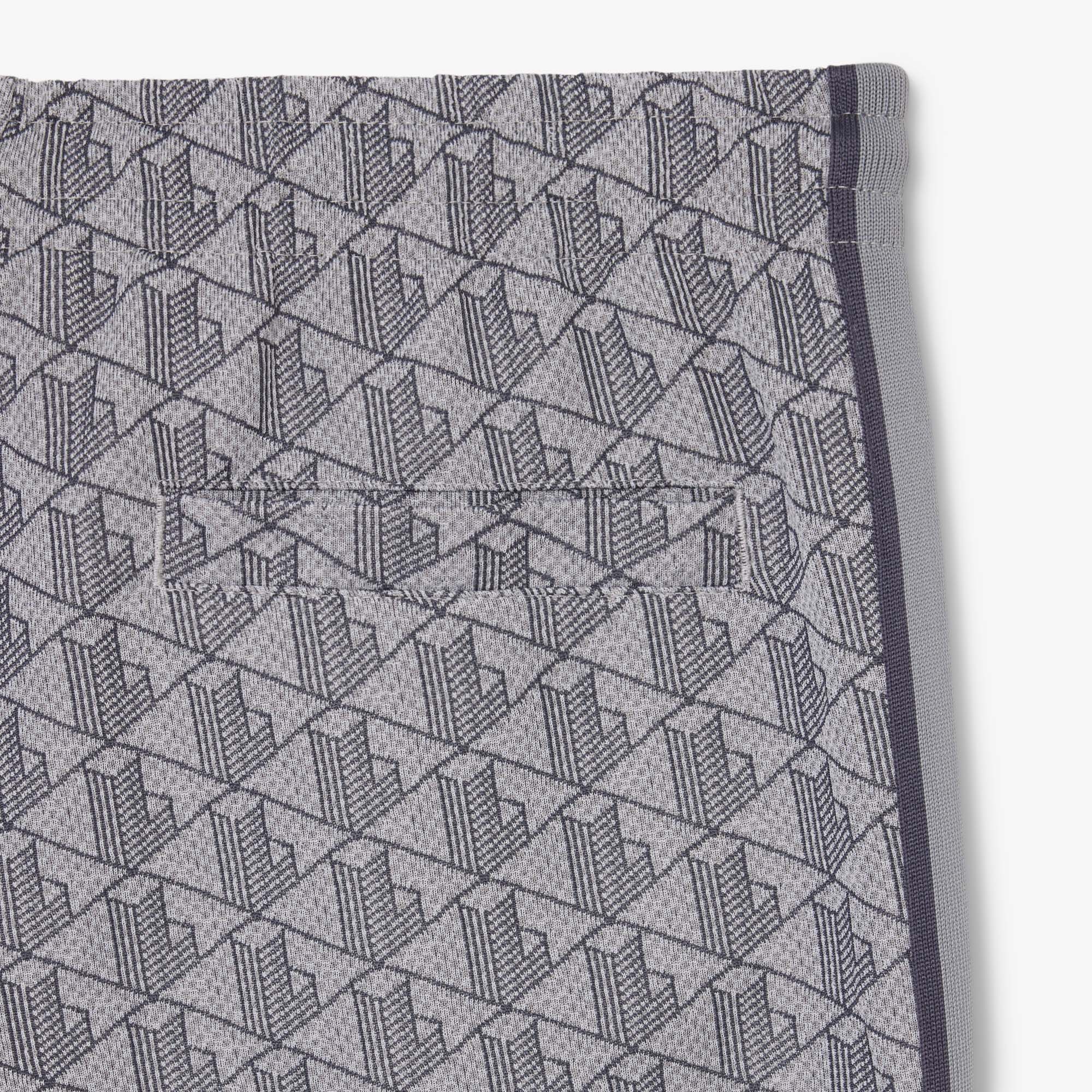 Erkek Regular Fit Monogram Gri Eşofman Altı