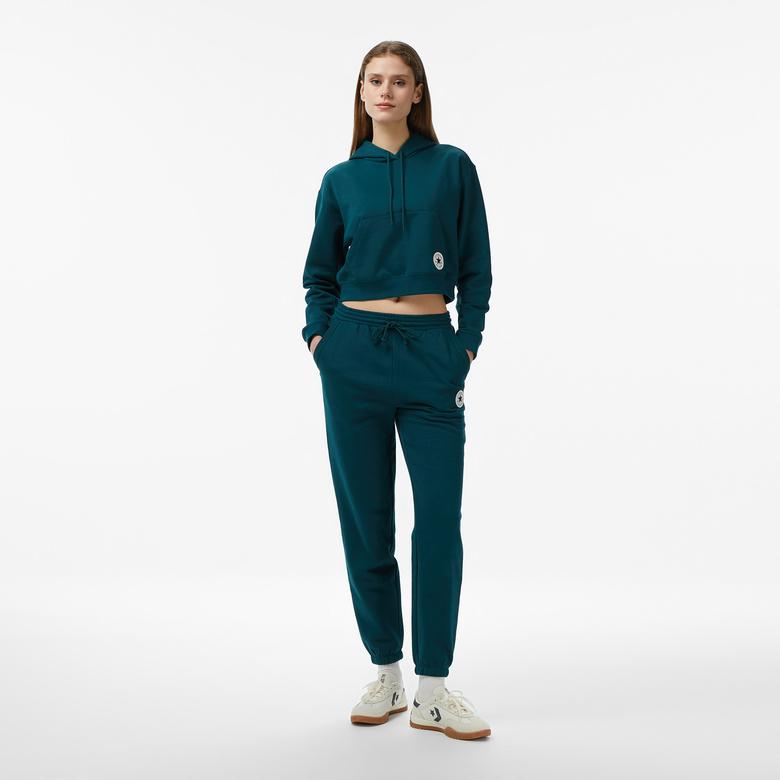 Converse Classic Kadın Yeşil Crop Sweatshirt