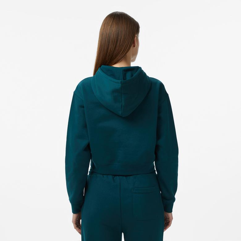 Converse Classic Kadın Yeşil Crop Sweatshirt