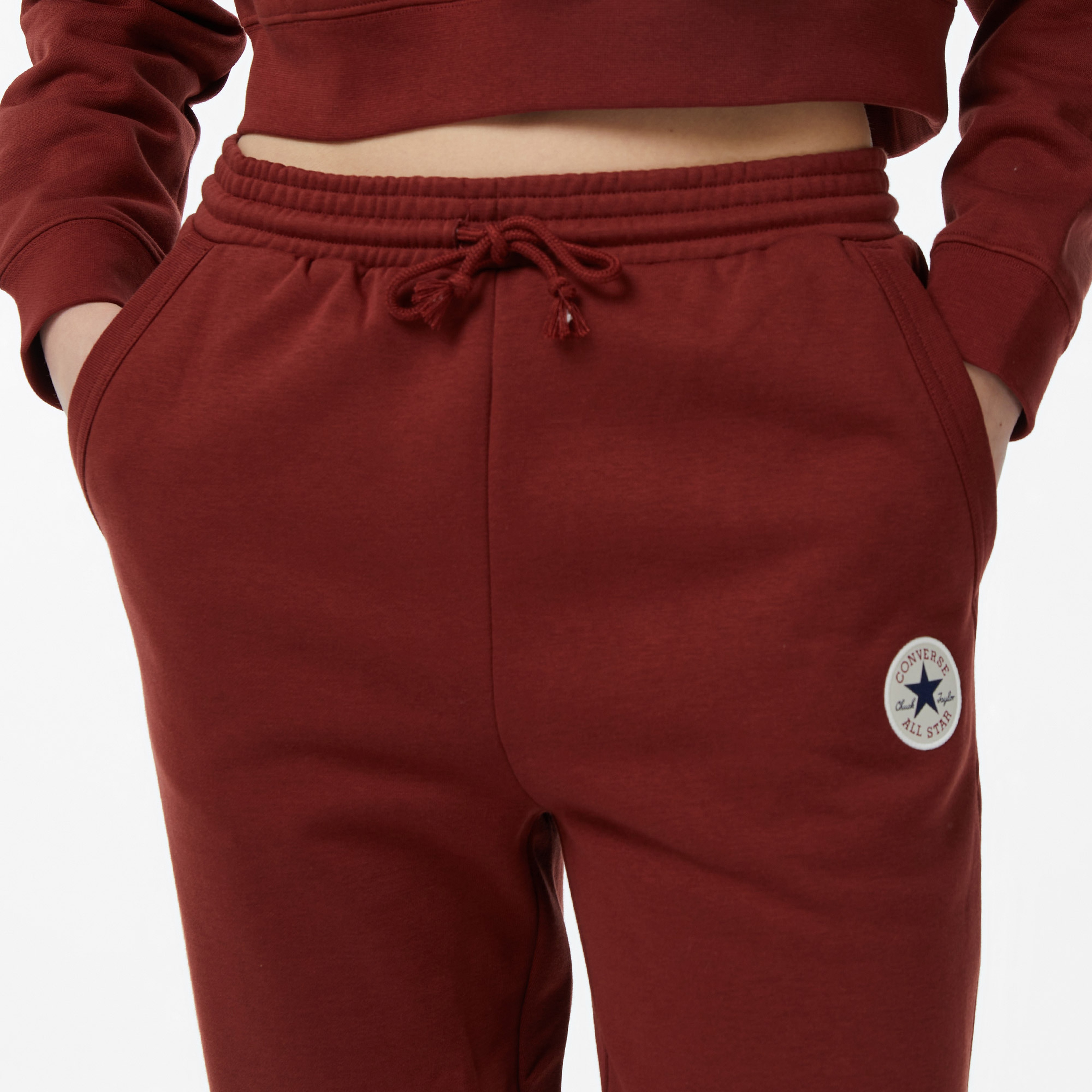 Converse Retro Chuck Taylor Patch Kadın Bordo Eşofman Altı