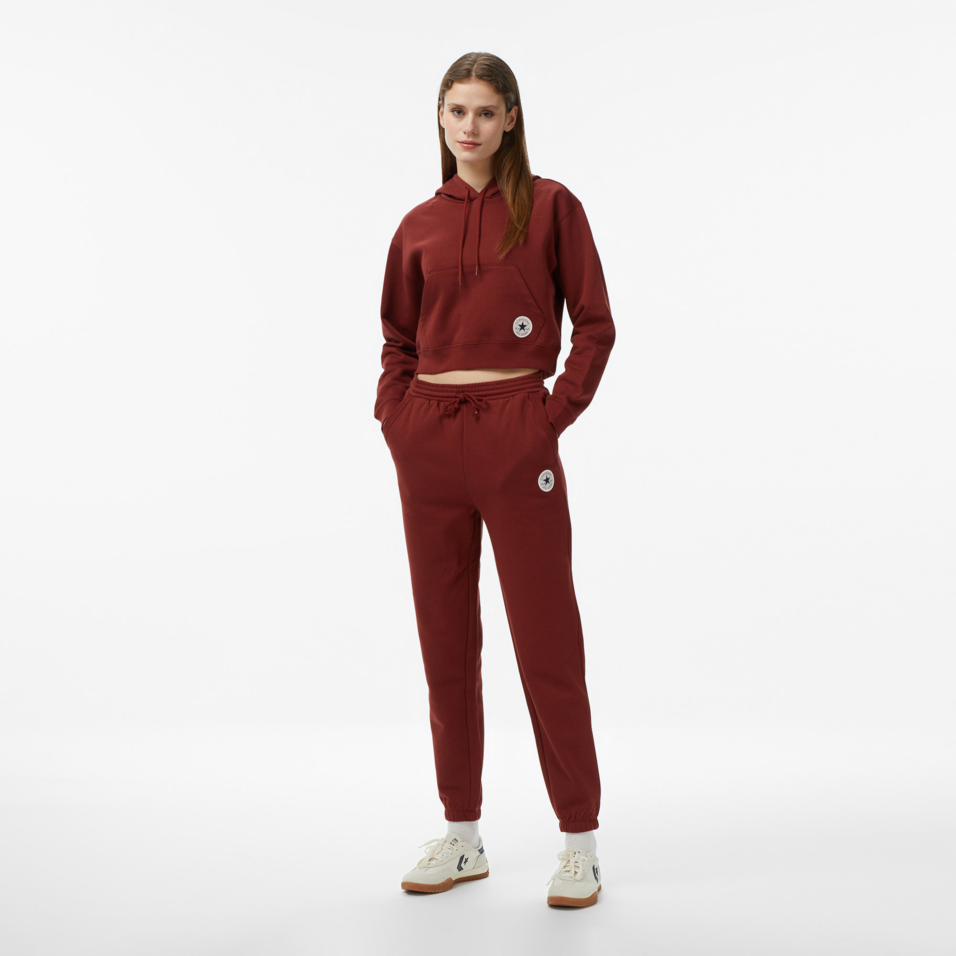 Converse Retro Chuck Taylor Patch Kadın Bordo Eşofman Altı