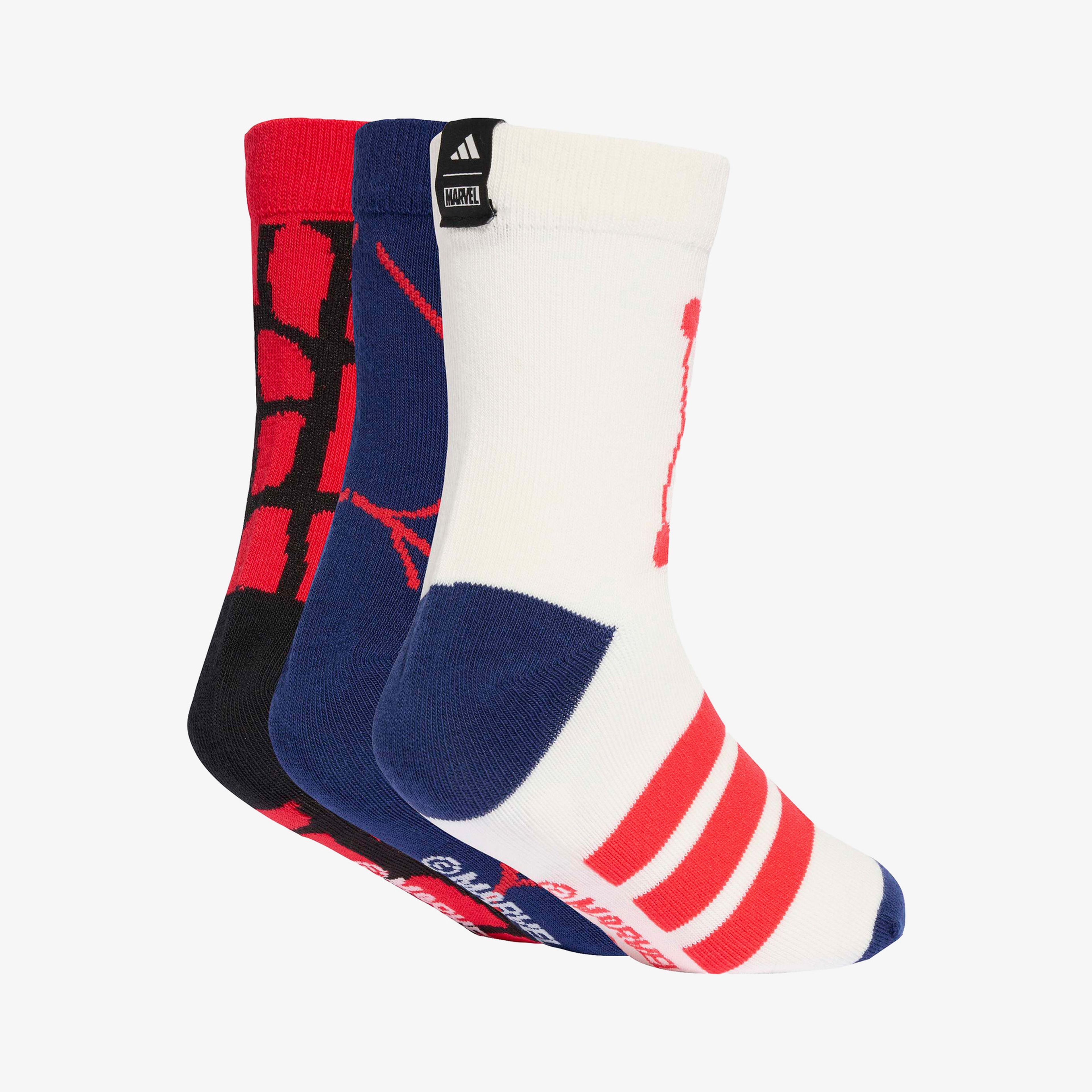 adidas Marvel Spiderman Unisex Renkli 3'lü Çorap