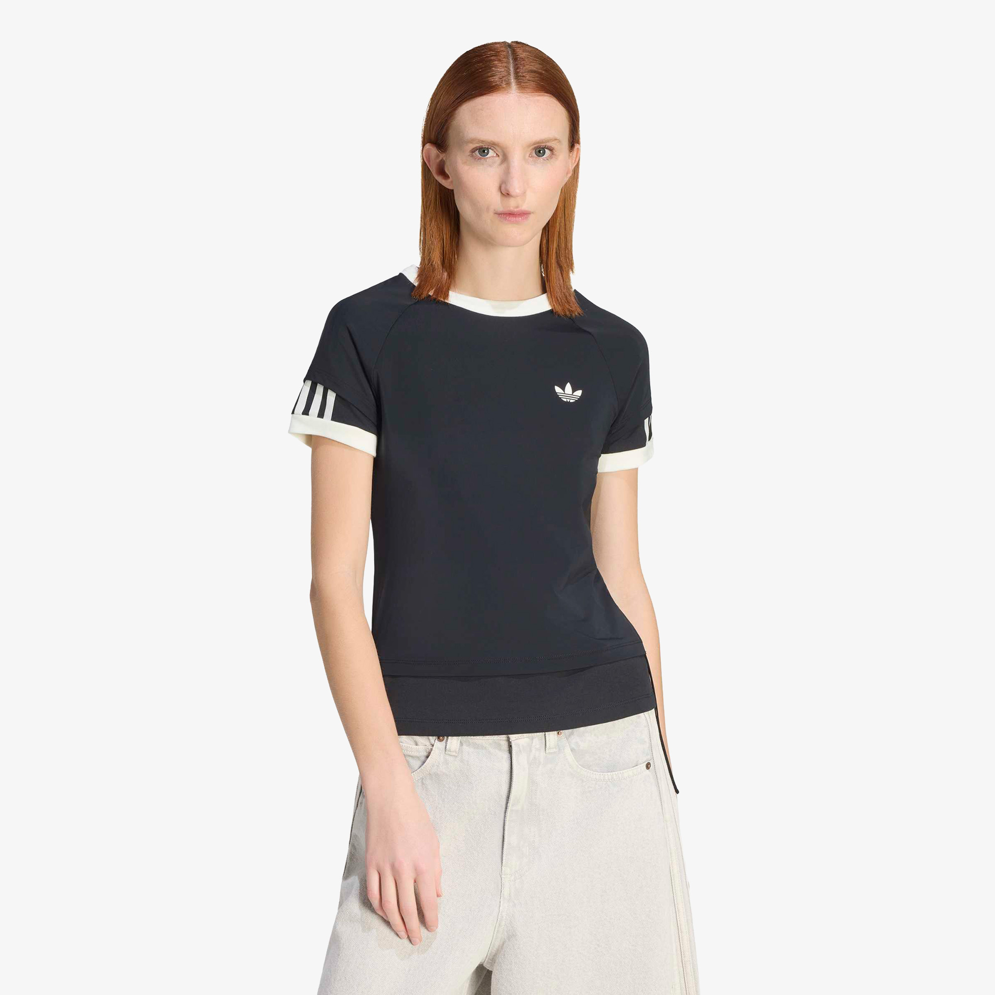 adidas Çift Katmanlı Cali Kadın Siyah T-Shirt