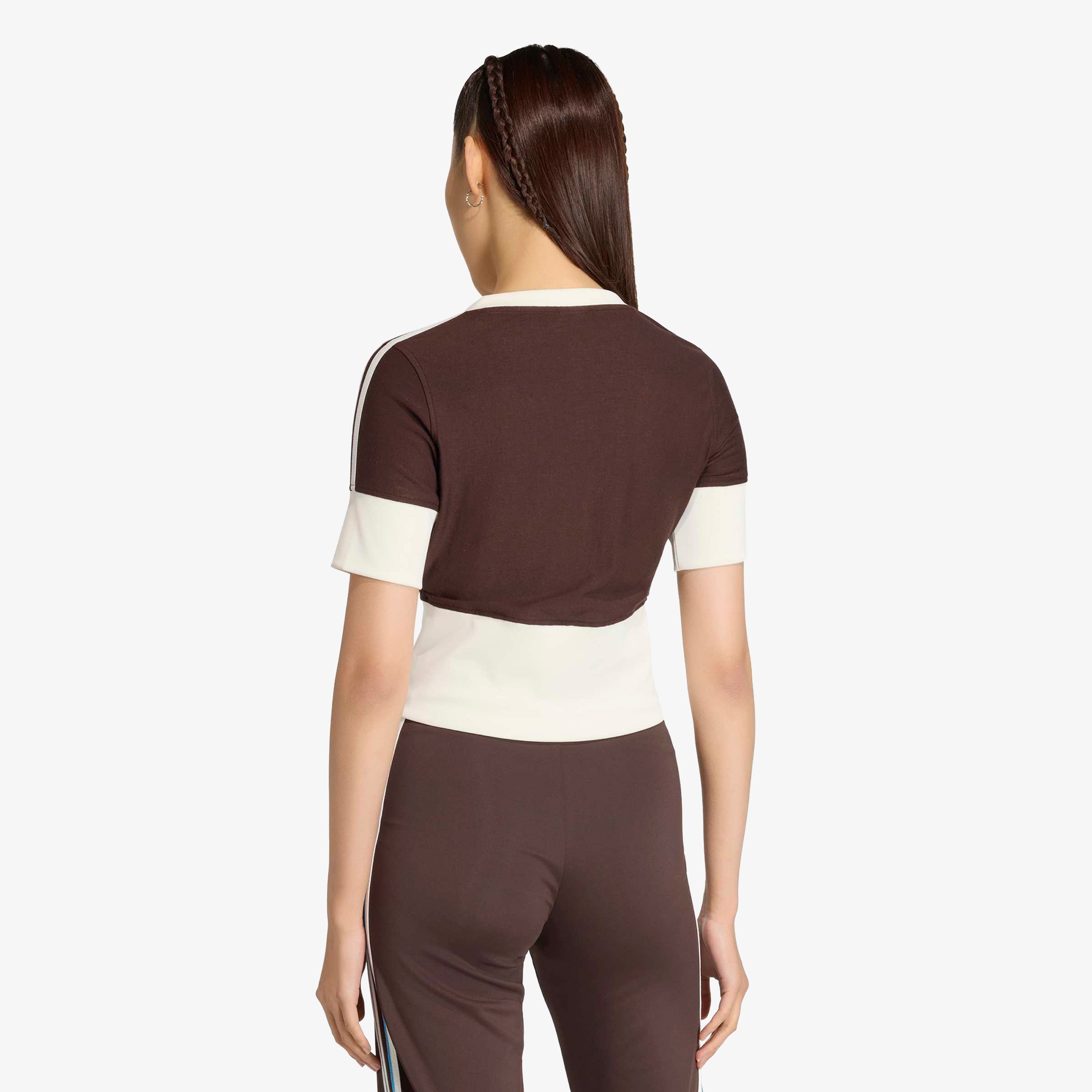 adidas V-Neck Kadın Kahverengi Gömlek