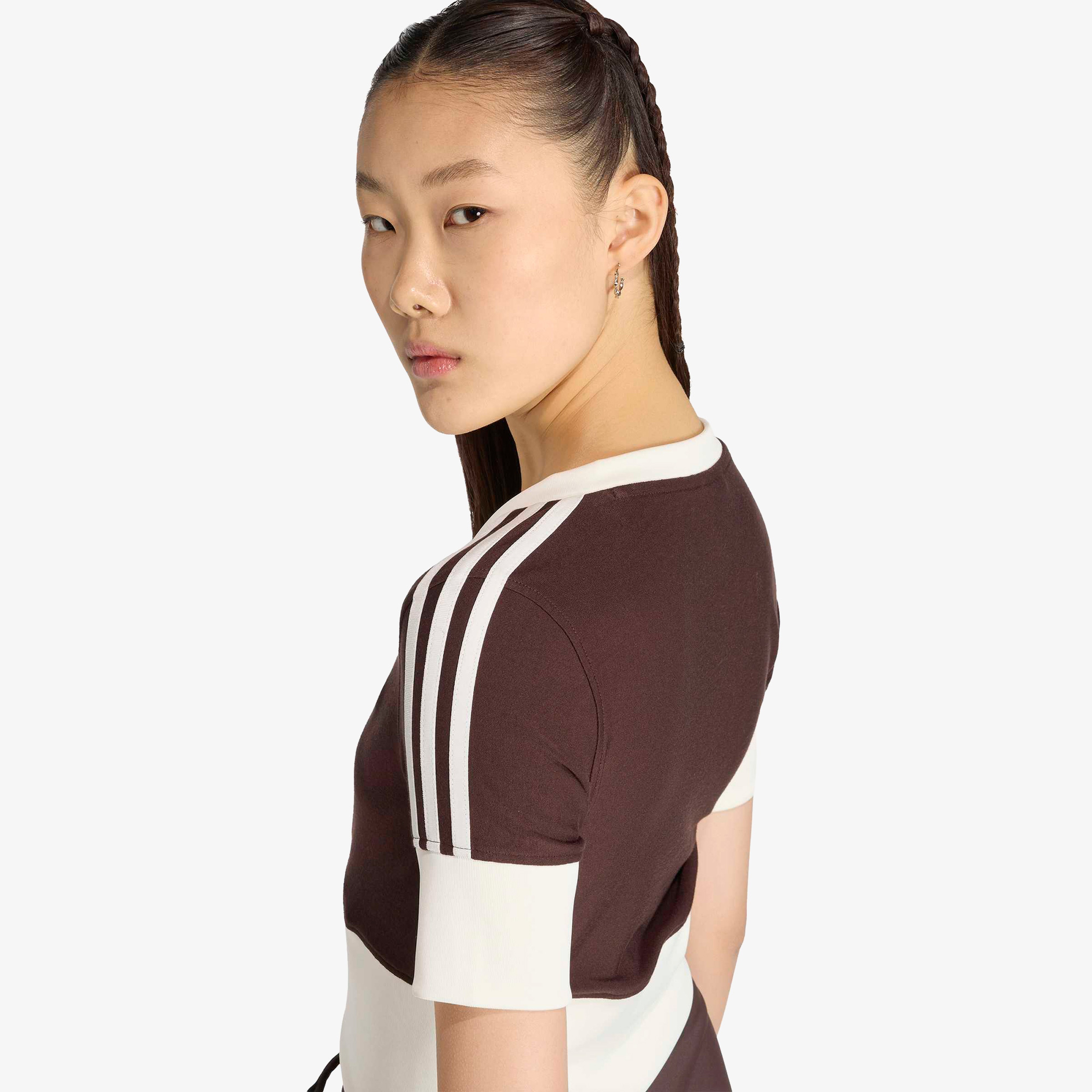 adidas V-Neck Kadın Kahverengi Gömlek