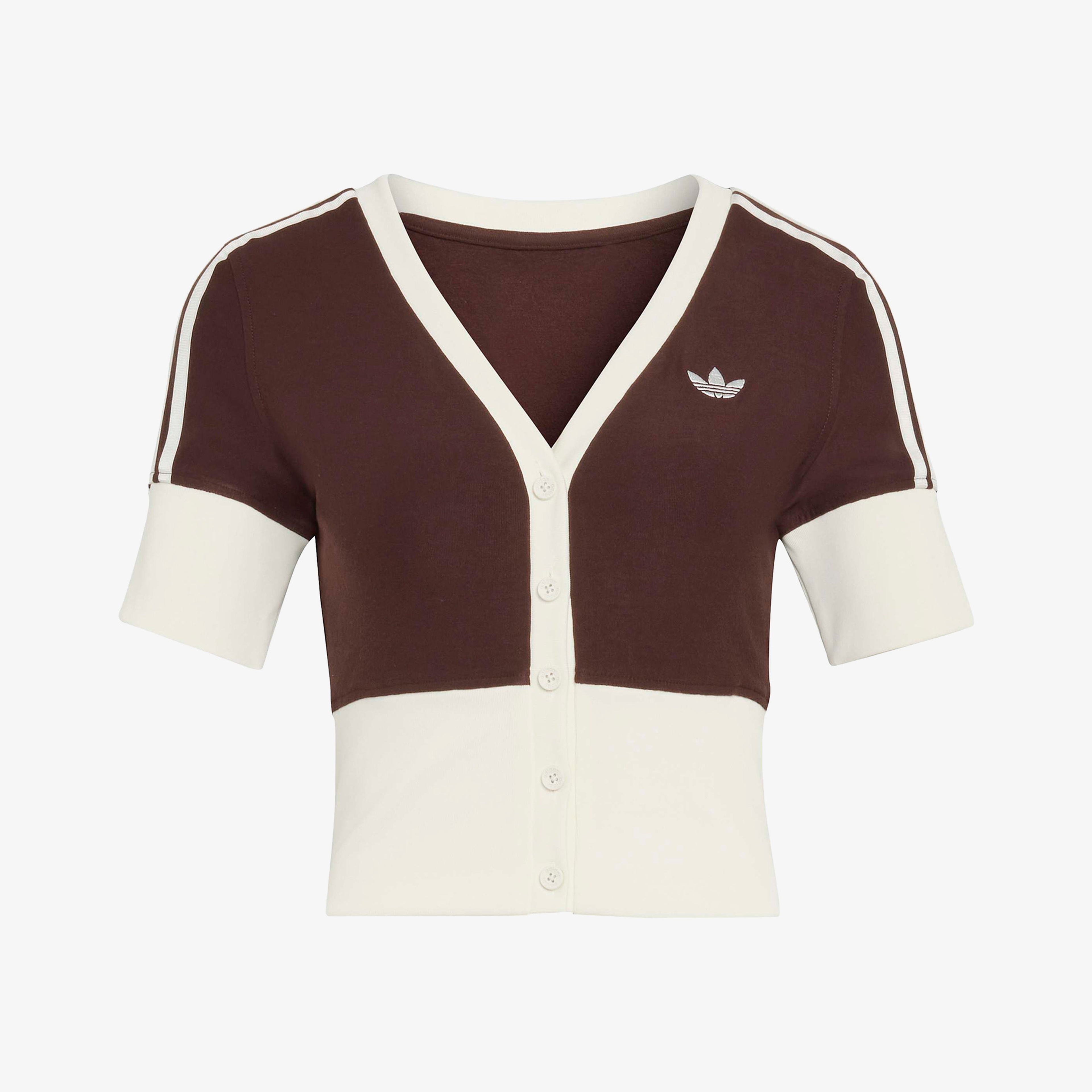 adidas V-Neck Kadın Kahverengi Gömlek