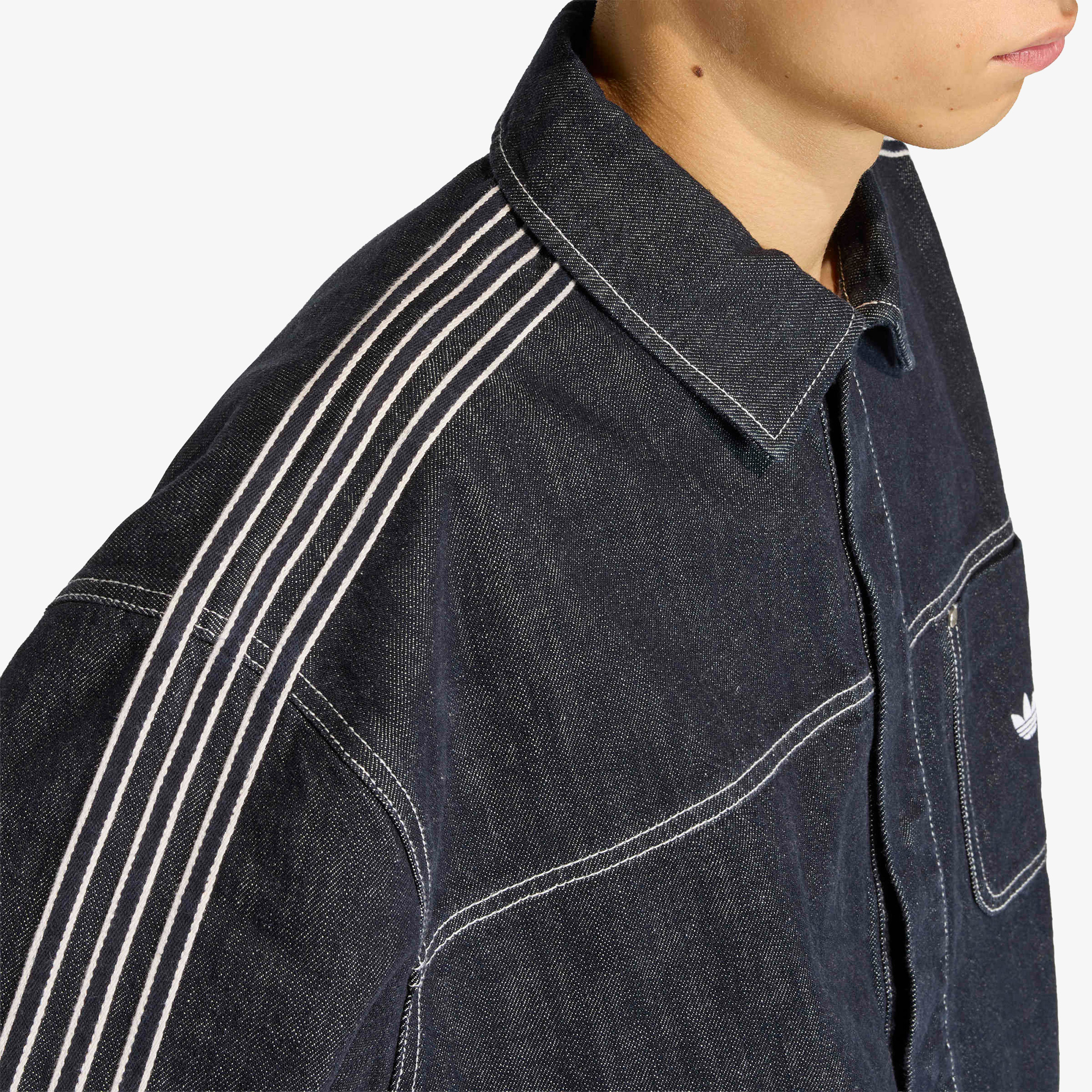 adidas Denim Button Up Erkek Mavi Gömlek