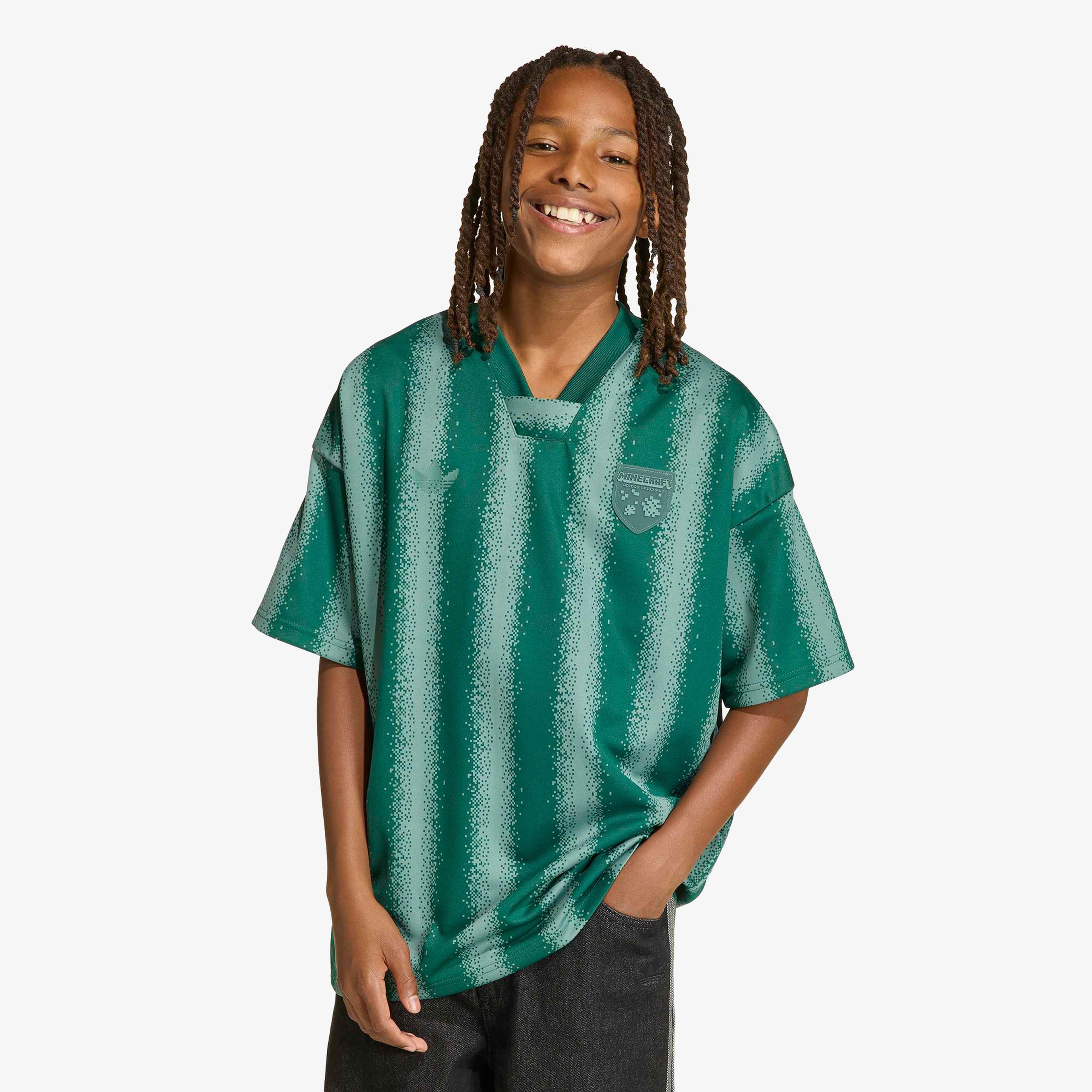 adidas Minecraft Os Jersey Tee Çocuk Yeşil T-Shirt