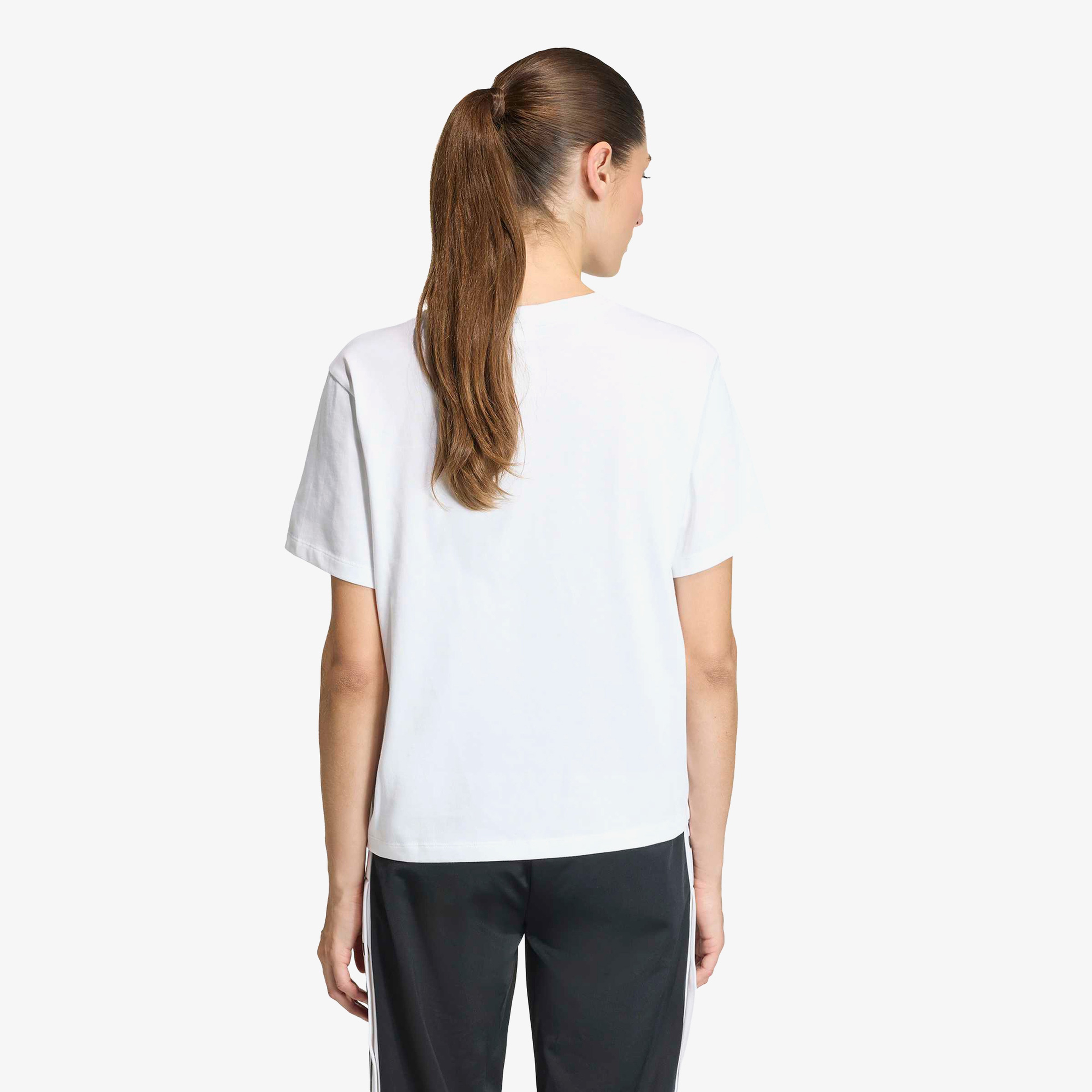 adidas Trefoil Boxy Kadın Beyaz T-Shirt