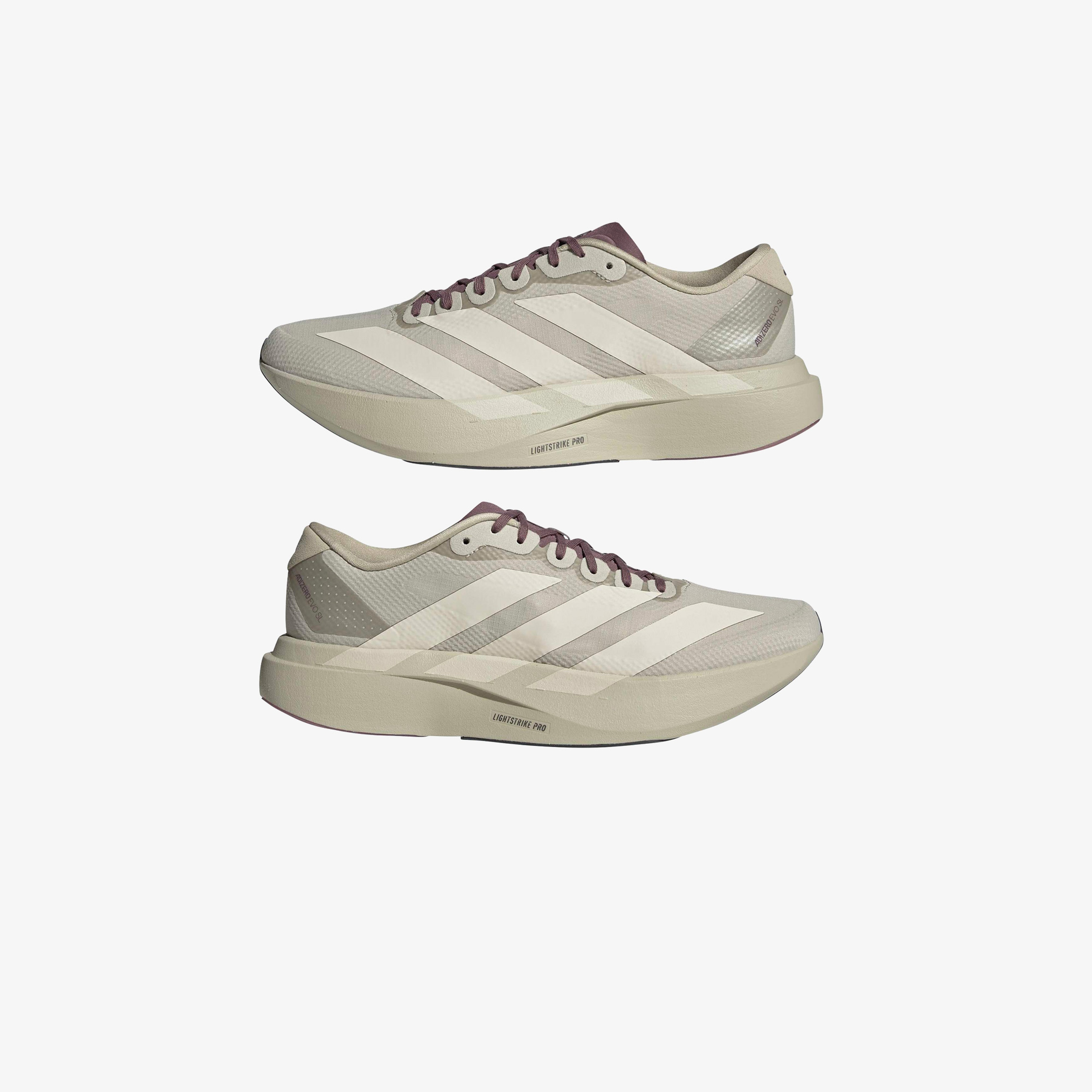 adidas Adizero Evo SL Woven Erkek Bej Spor Ayakkabı