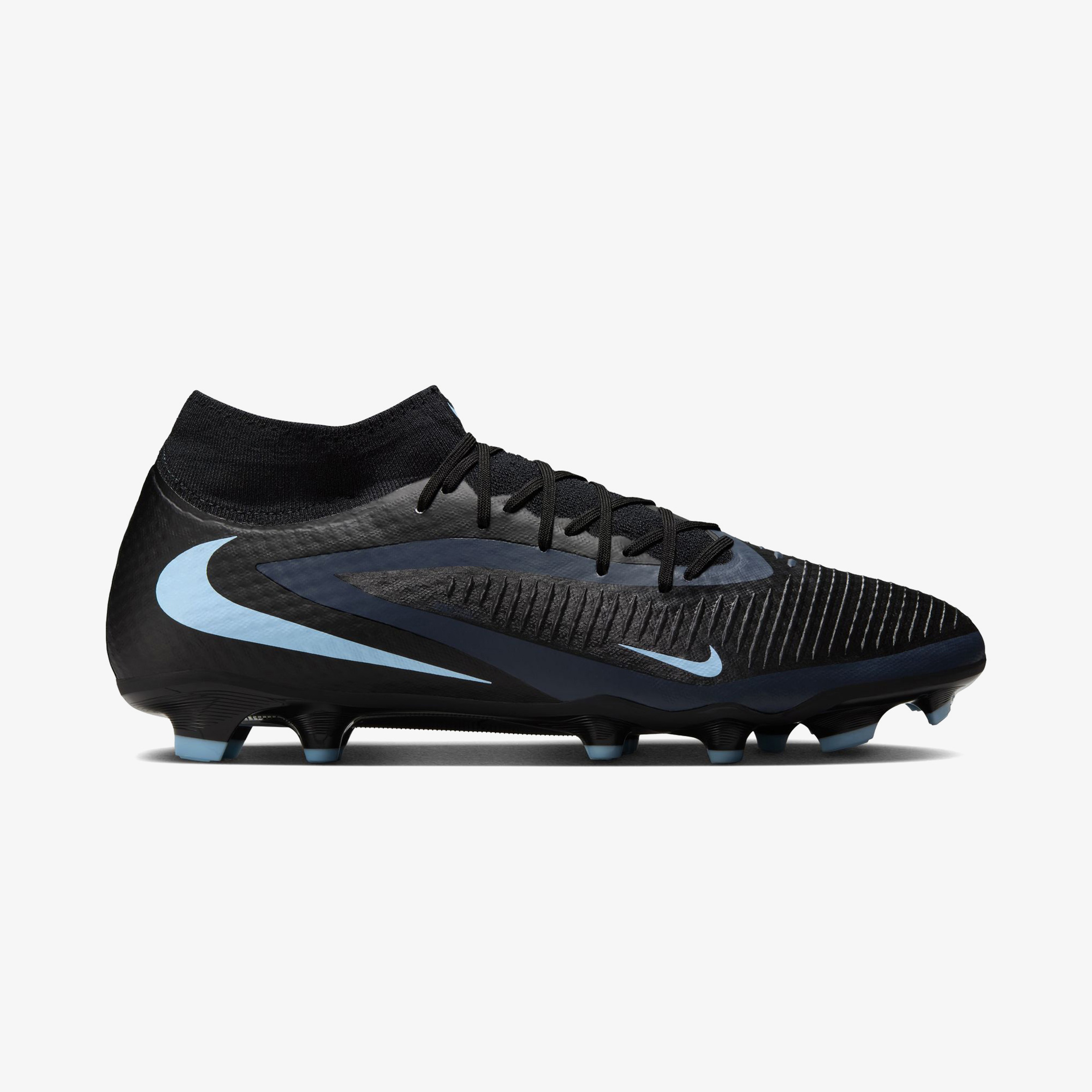 Nike Phantom 6 High Academy Erkek Siyah Çim Saha Kramponu