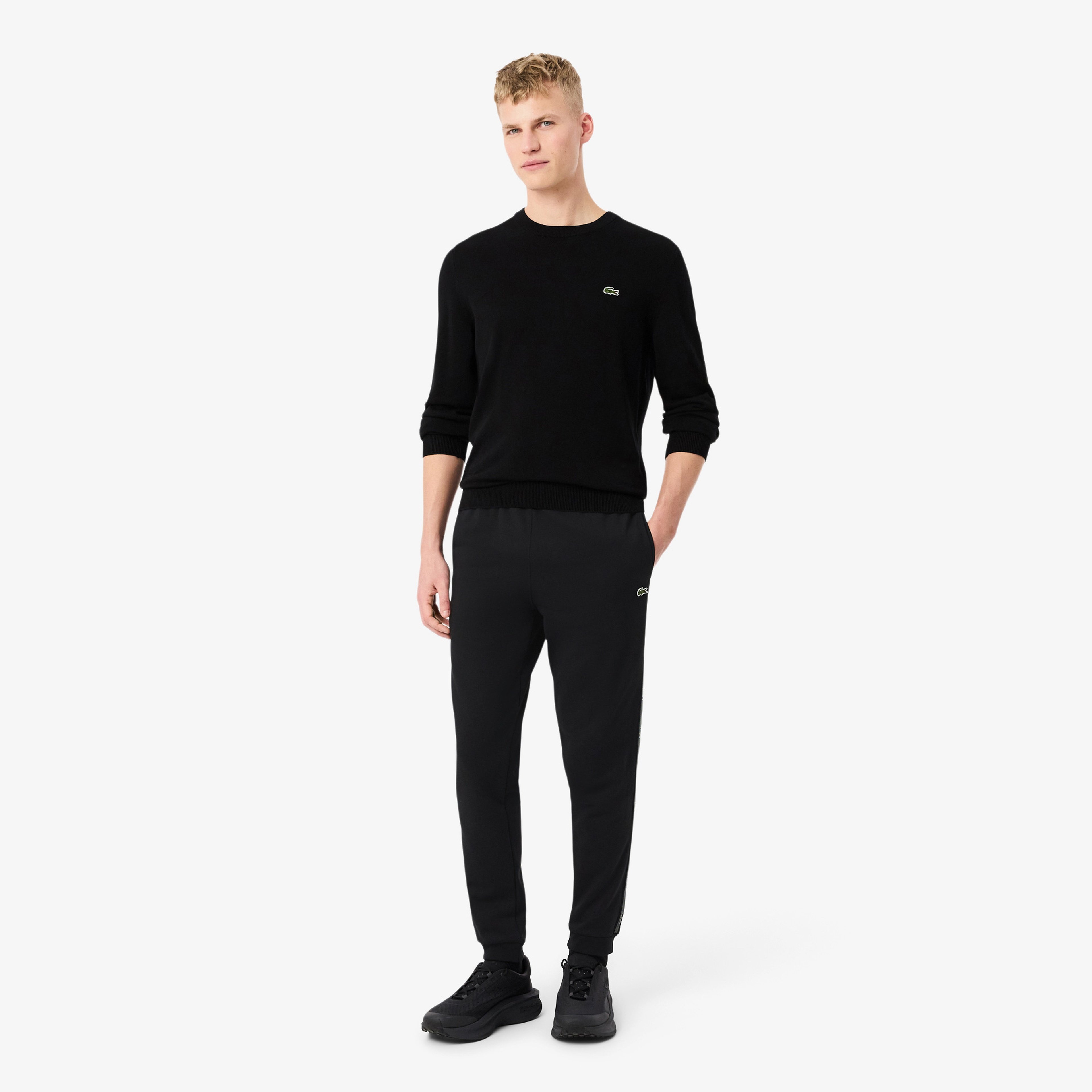 Lacoste Erkek Tapered Fit Siyah Eşofman Altı