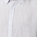 Nautica Erkek Gri Regular Fit Keten Gömlek