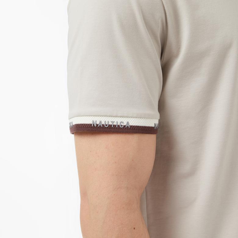 Nautica Erkek Bej Regular Fit T-Shirt