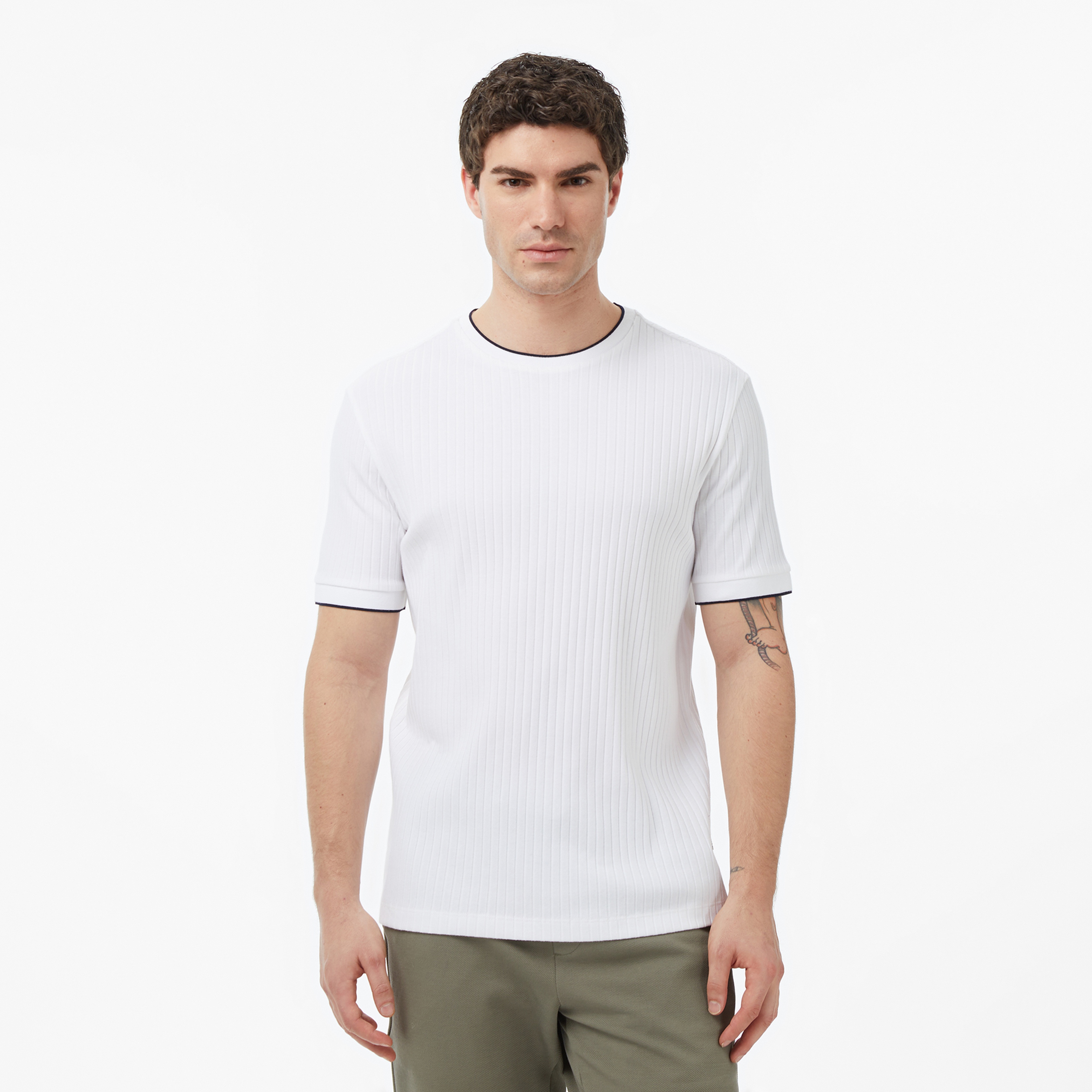 Nautica Erkek Beyaz Regular Fit T-Shirt